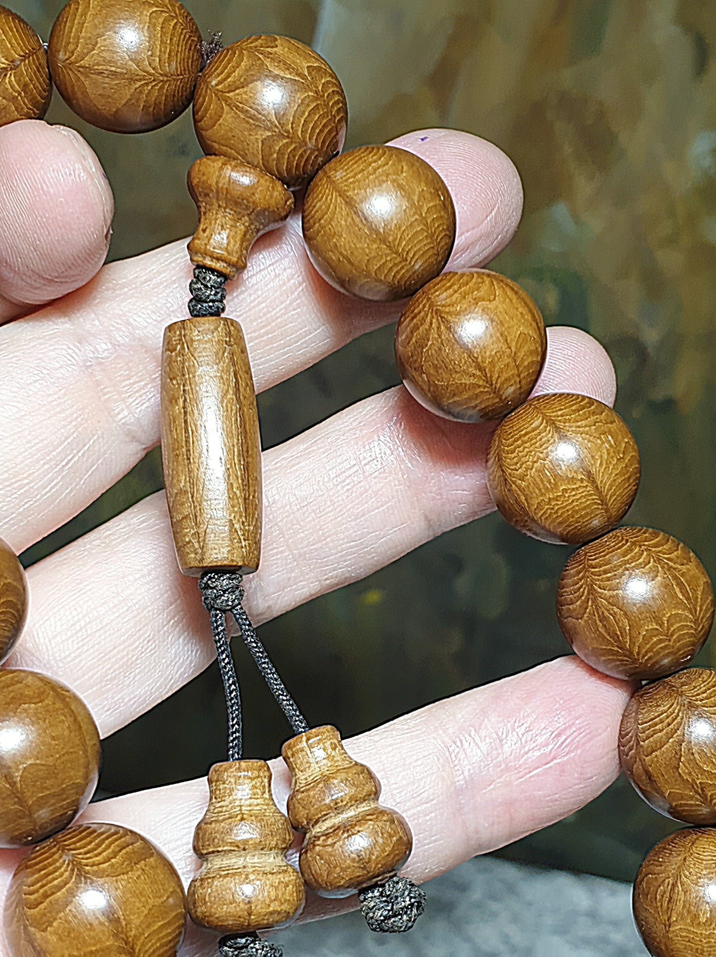 15mm "Liu Dao Mu" (Abelia) 18 beads mala bracelet/handheld 15毫米六道木(降龙木)十八子手串/手持