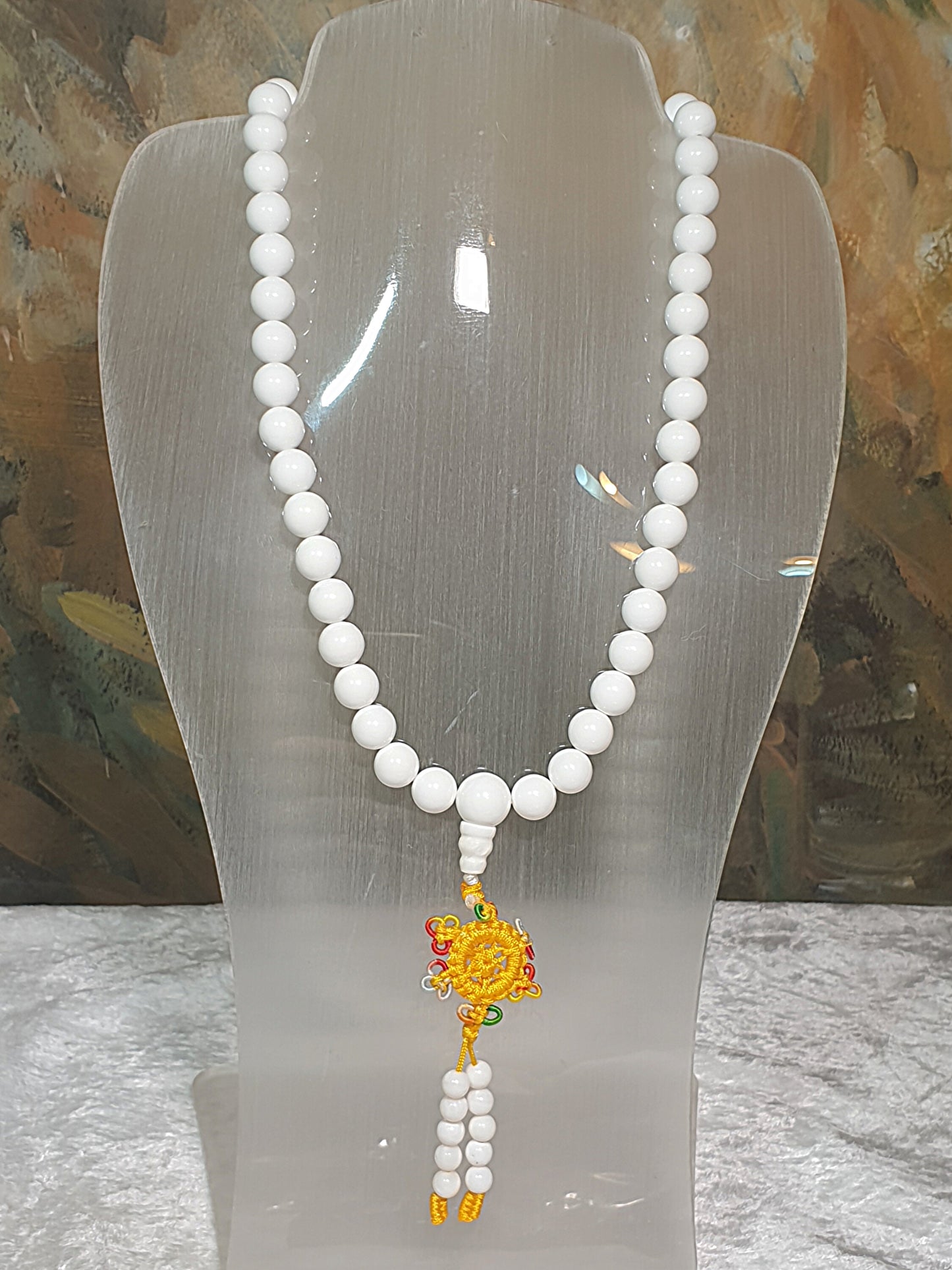 Aged 10mm "Che Qu" 108 beads mala necklace/ multiple loops bracelet/handheld 老料10毫米硨磲108念珠/项链/多圈手链/手持