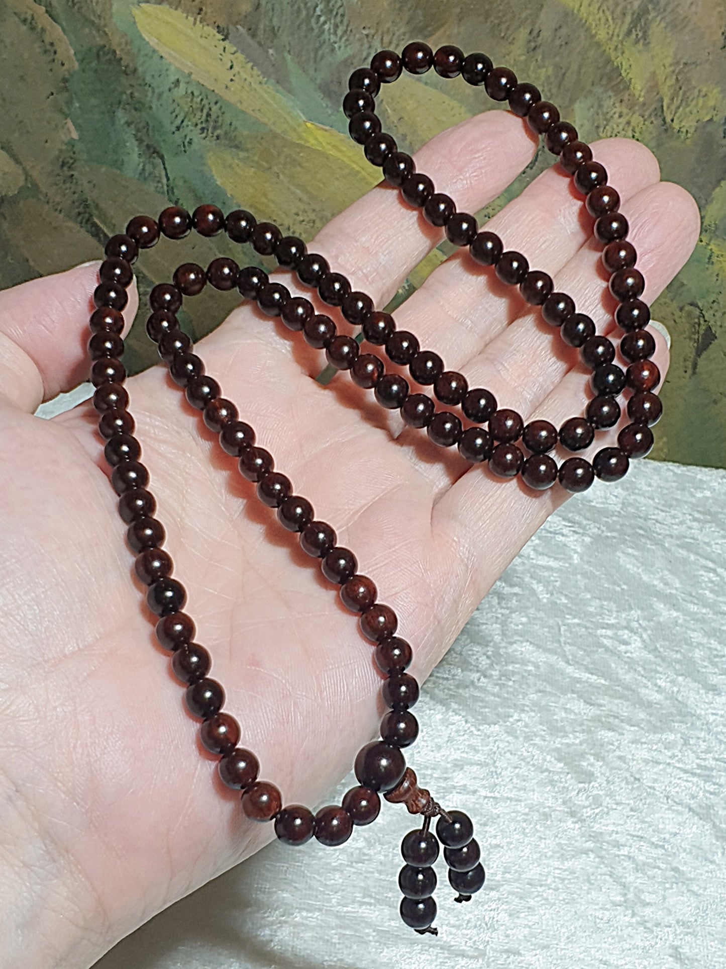 6mm+ Premium aged Indian Red Sandalwood wine red 108 mala necklace/multiple loops bracelet 印度小叶紫檀酒红老料108念珠/项链/多圈手链 #2