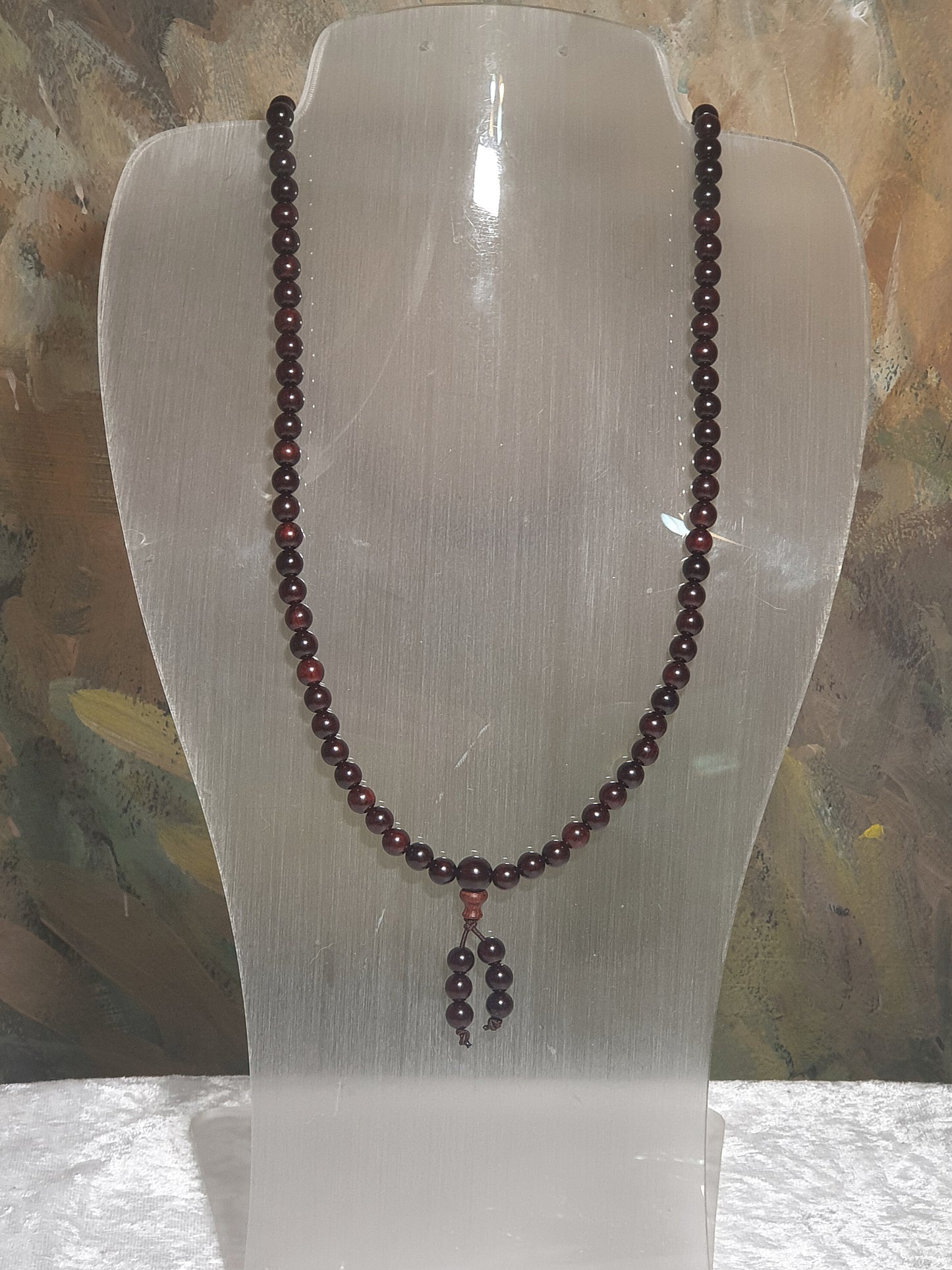 6mm+ Premium aged Indian Red Sandalwood wine red 108 mala necklace/multiple loops bracelet 印度小叶紫檀酒红老料108念珠/项链/多圈手链 #2