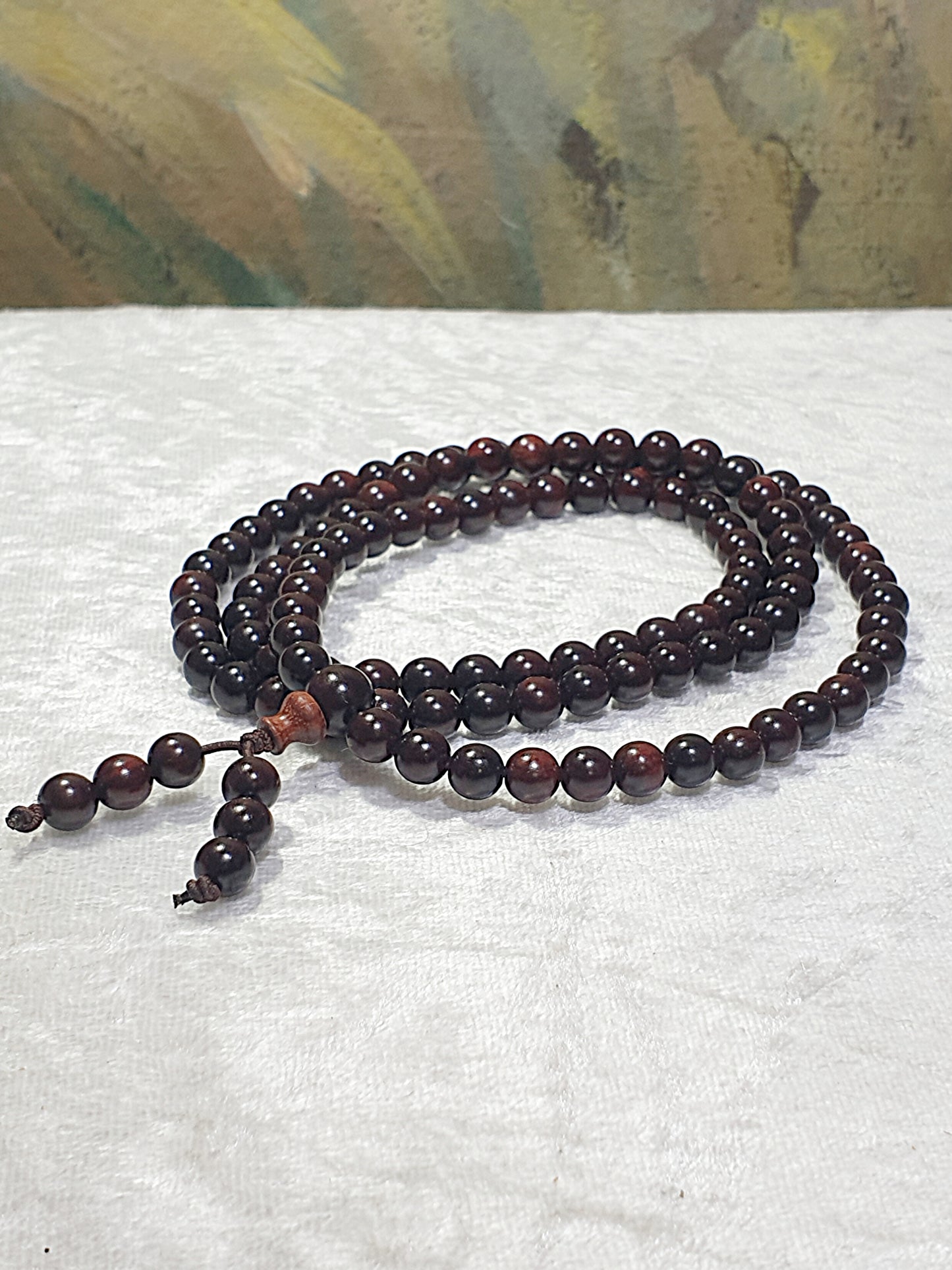 6mm+ Premium aged Indian Red Sandalwood wine red 108 mala necklace/multiple loops bracelet 印度小叶紫檀酒红老料108念珠/项链/多圈手链 #2