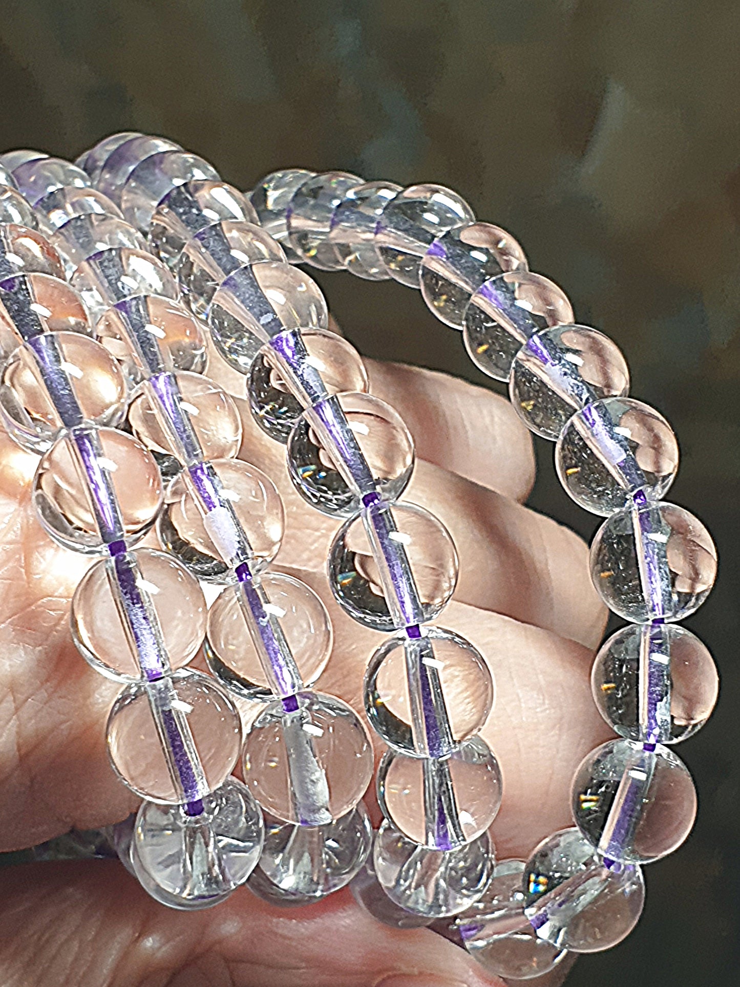 Aged 8.5mm good transparency Clear Quartz 108 beads mala necklace/ multiple loops bracelet/handheld 老料8.5毫米超透白水晶108念珠/项链/多圈手链/手持