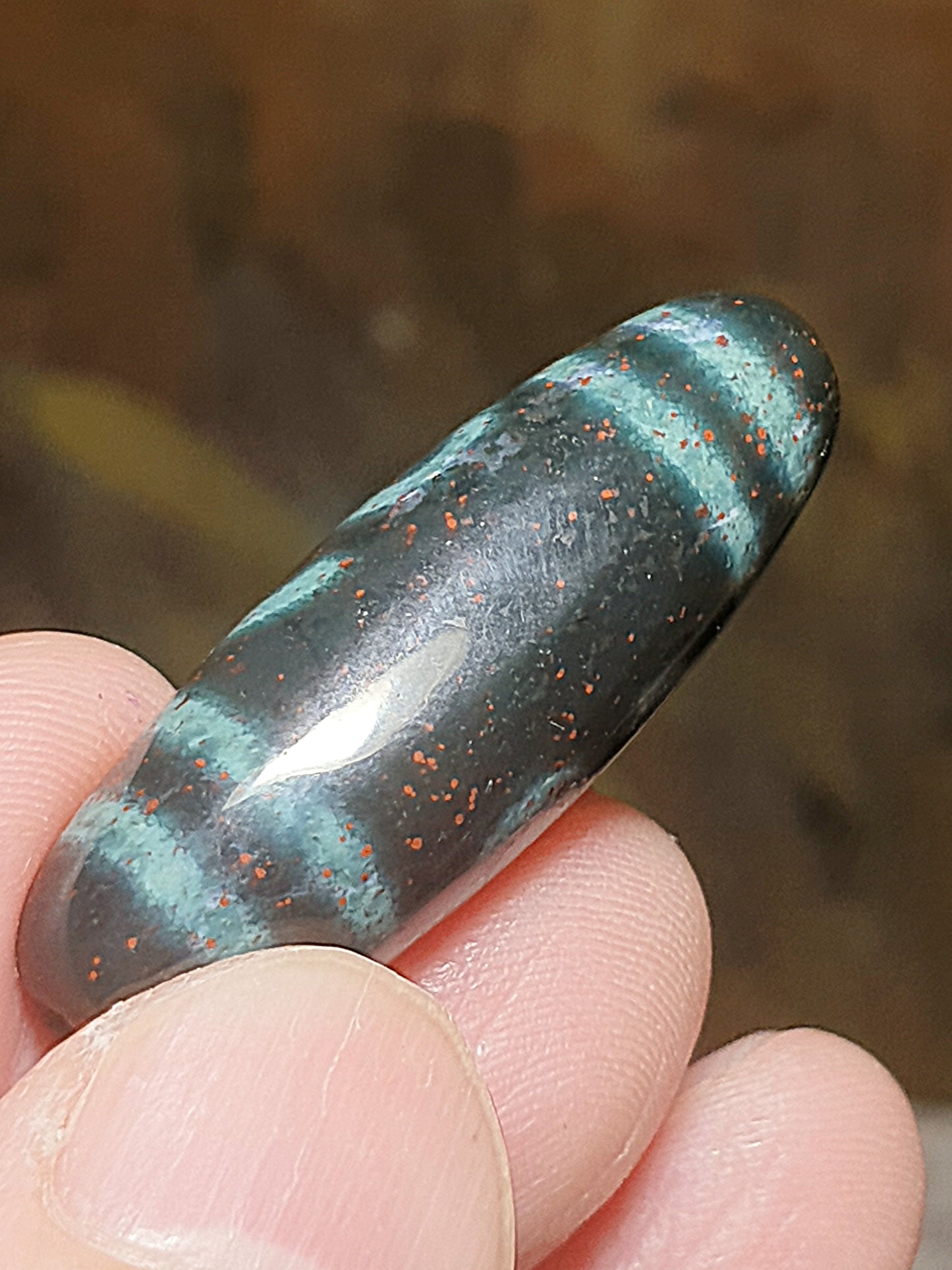 37.2mm Aged Tibetan Xang Xung (Zhang Zhung) Money Hook Dzi full of red spots (with certificate, free necklace cord) 37.2毫米西藏老矿象雄满朱砂财勾天珠(带证书送项链绳)