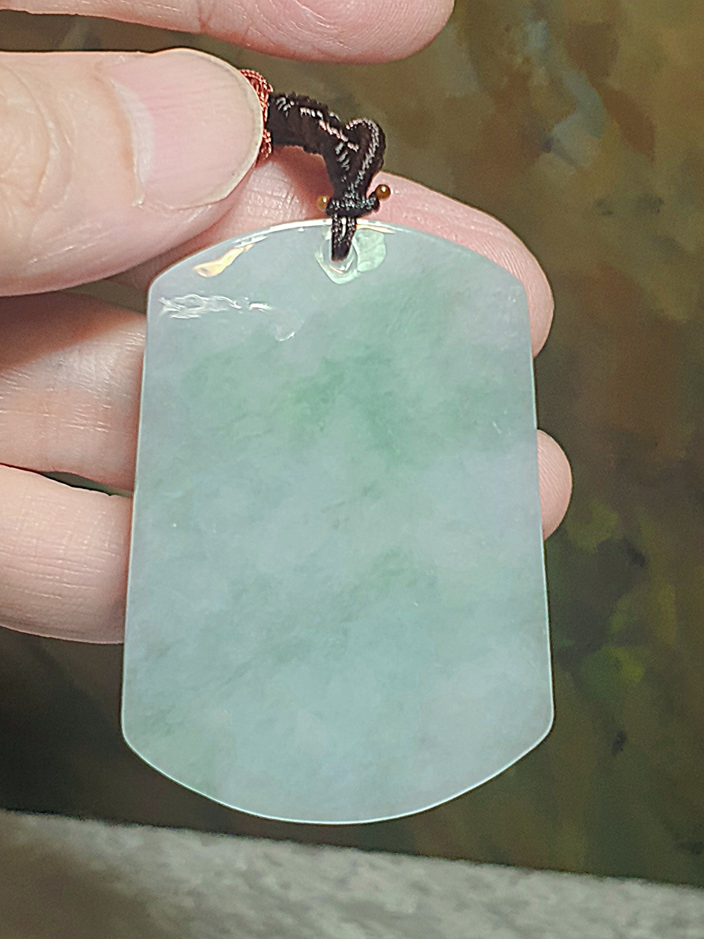 Premium Type A Jadeite light bluish green Lucky Pig pendant (with certificate) 优质翡翠淡蓝绿福猪吊坠(带证书)