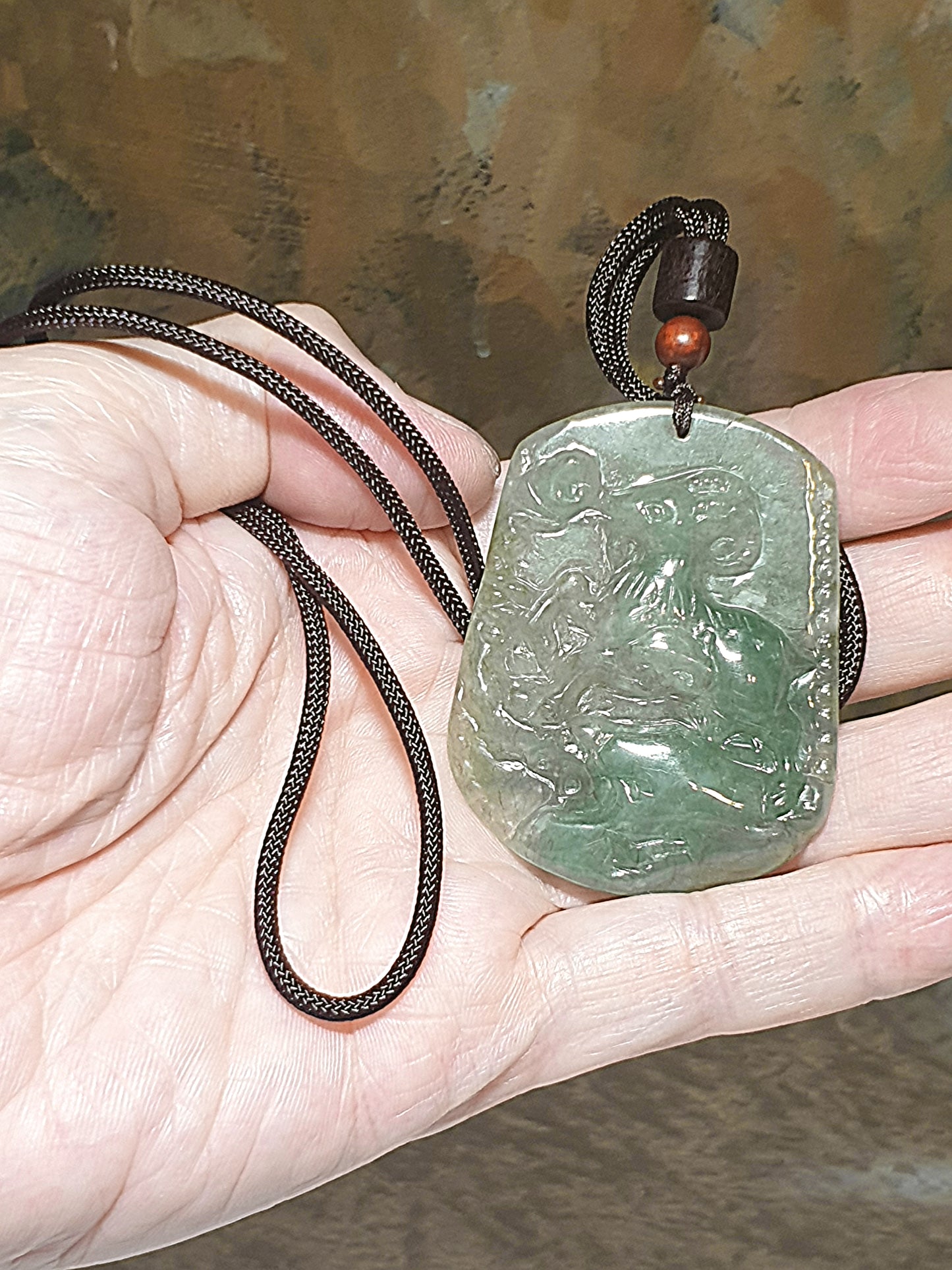 Premium Type A Jadeite Icy light green Goat Jade pendant (with certificate) 翡翠冰种淡绿山羊吊坠(带证书)