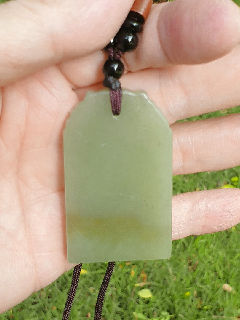 Natural Nephrite smoky greenish with smoky purplish 5 rats & Chinese ancient coins Jade pendant (with certificate) 和田玉烟青带烟紫五鼠铜钱(五鼠运财/五子登科)吊坠(带证书)