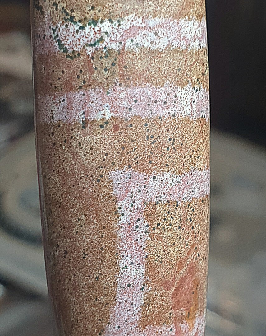 Rare large size 80mm aged Tibetan Xang Xung (Zhang Zhung) double Heaven and Earth Dzi with a lot of tiny red spots (with certificate) 罕见大尺寸80毫米西藏老矿象雄满细朱砂双天地天珠(带证书)