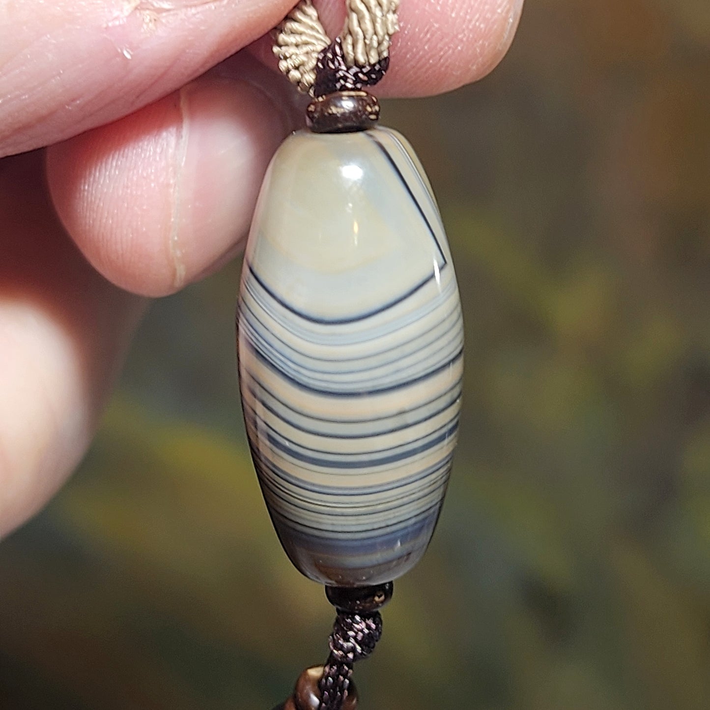 25.6mm Premium Tibetan Sardonyx natural eyes natural pattern Heaven and Earth Dzi pendant 精品藏传缠丝玛瑙天眼天然纹路天地天珠