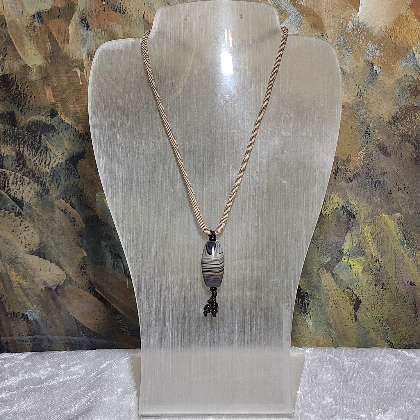 25.6mm Premium Tibetan Sardonyx natural eyes natural pattern Heaven and Earth Dzi pendant 精品藏传缠丝玛瑙天眼天然纹路天地天珠