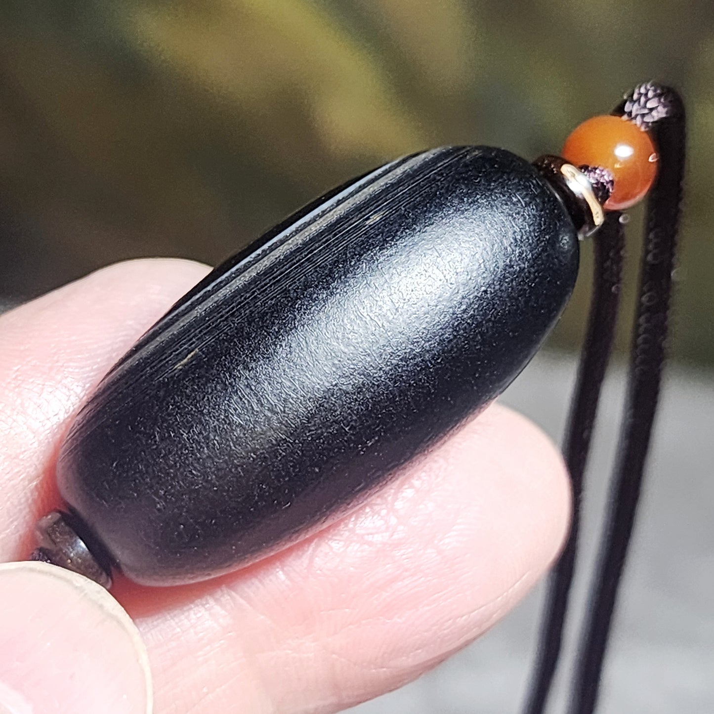 36.3mm Tibetan Sardonyx Natural Eye 1 Eye Buddha Eye Da Luo Dzi pendant [Natural Crystal] 藏传天然缠丝玛瑙天眼一眼佛眼达洛天珠吊坠