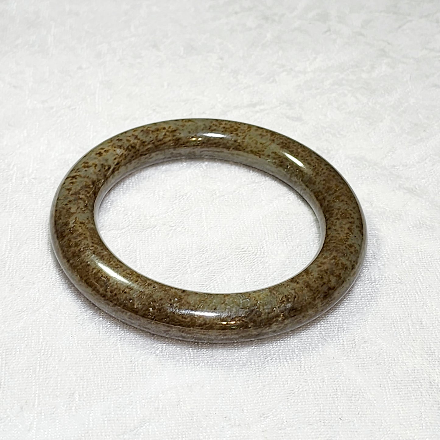 58.1mm Premium Nephrite caramel brownish Jade bangle (with certificate) 58.1毫米和田玉且末糖手镯(带证书)