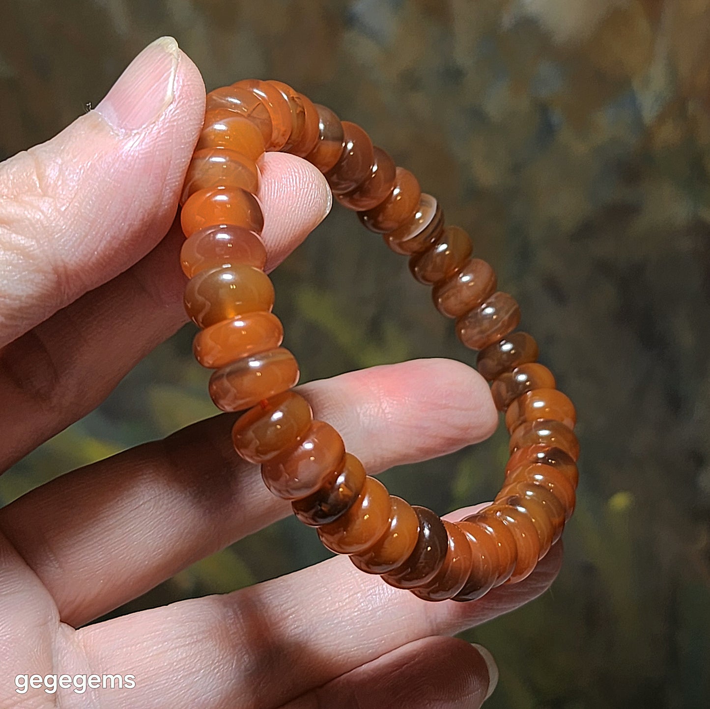 10.6mm Premium Sichuan Lianhe Nan Hong "black jelly" abacus beads bracelet 精品四川联合黑冻料算盘珠手链