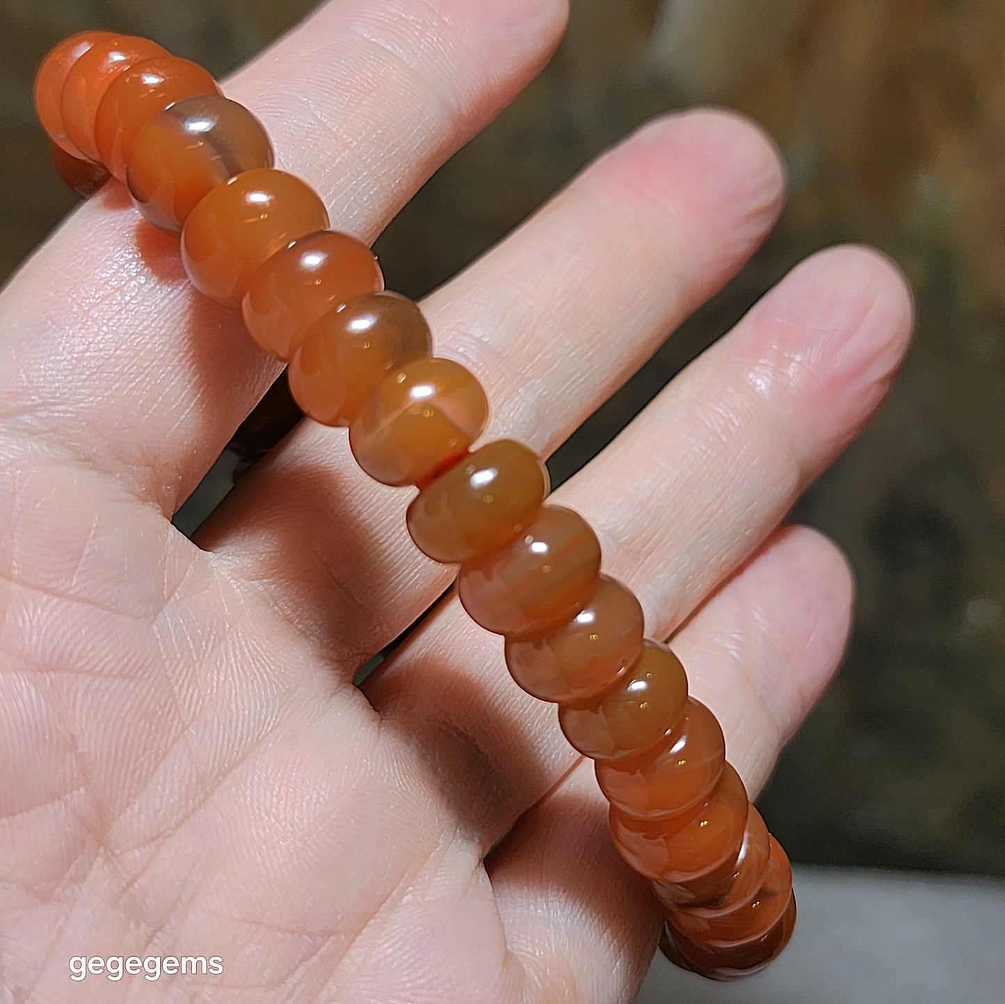 10.6mm Premium Sichuan Lianhe Nan Hong "black jelly" abacus beads bracelet 精品四川联合黑冻料算盘珠手链