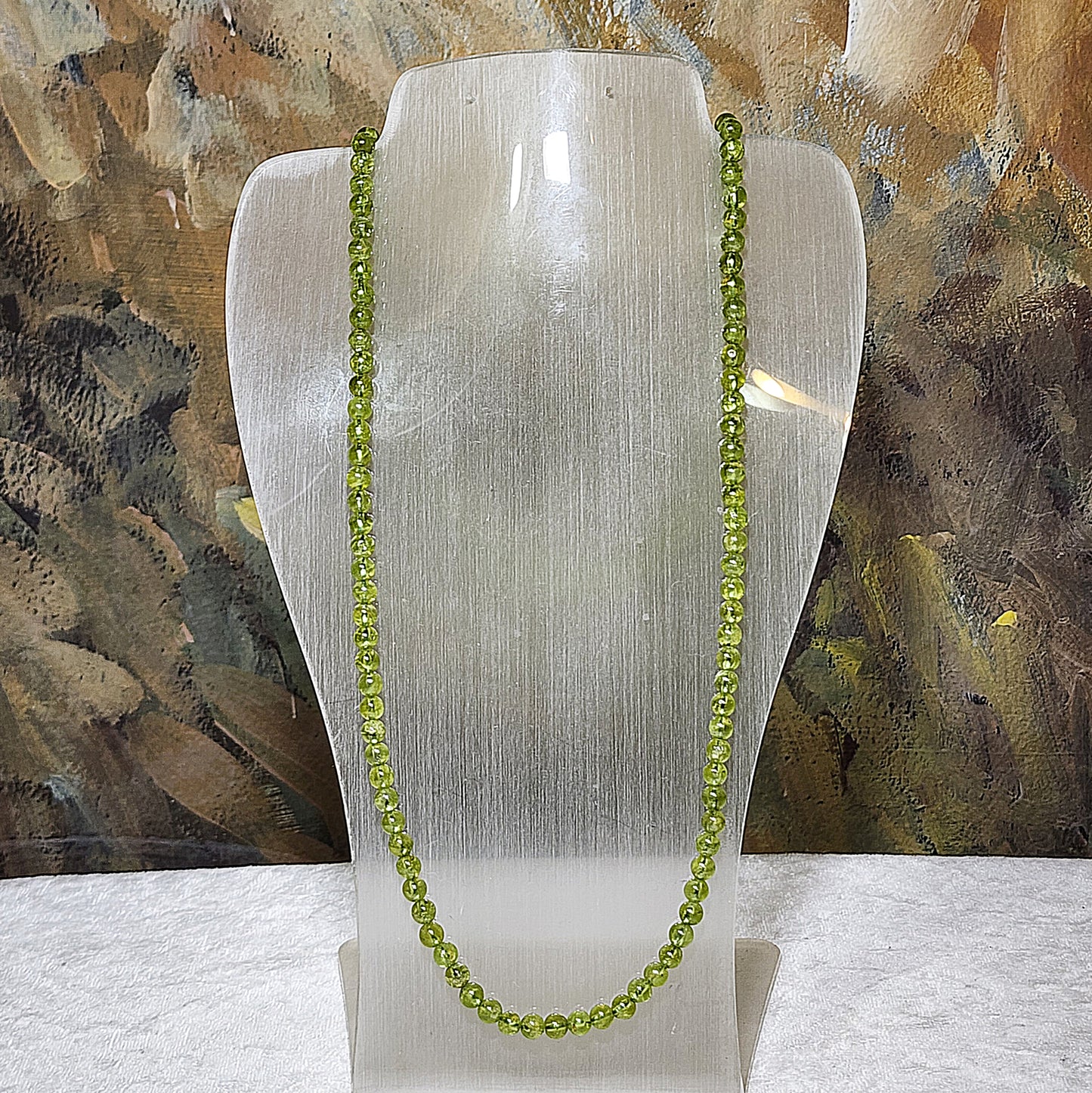 Gegegems collection Premium 5.4mm natural Peridot necklace multiple loops bracelet [Natural Crystal] 精品橄榄石多圈手链项链