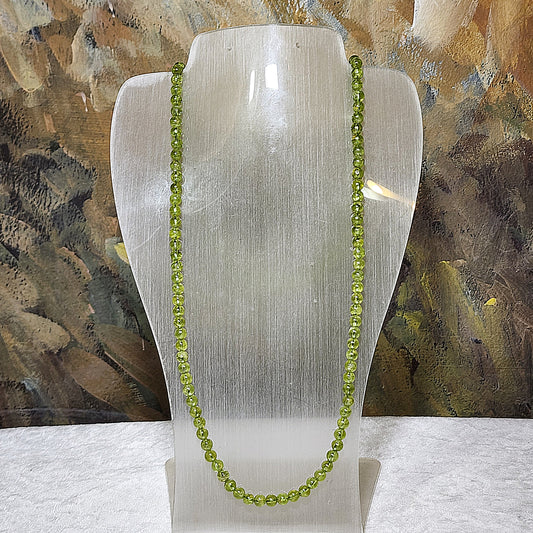 Gegegems collection Premium 5.4mm natural Peridot necklace multiple loops bracelet [Natural Crystal] 精品橄榄石多圈手链项链