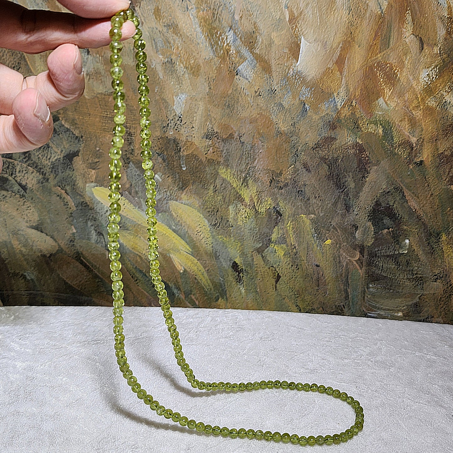 Gegegems collection Premium 5.4mm natural Peridot necklace multiple loops bracelet [Natural Crystal] 精品橄榄石多圈手链项链