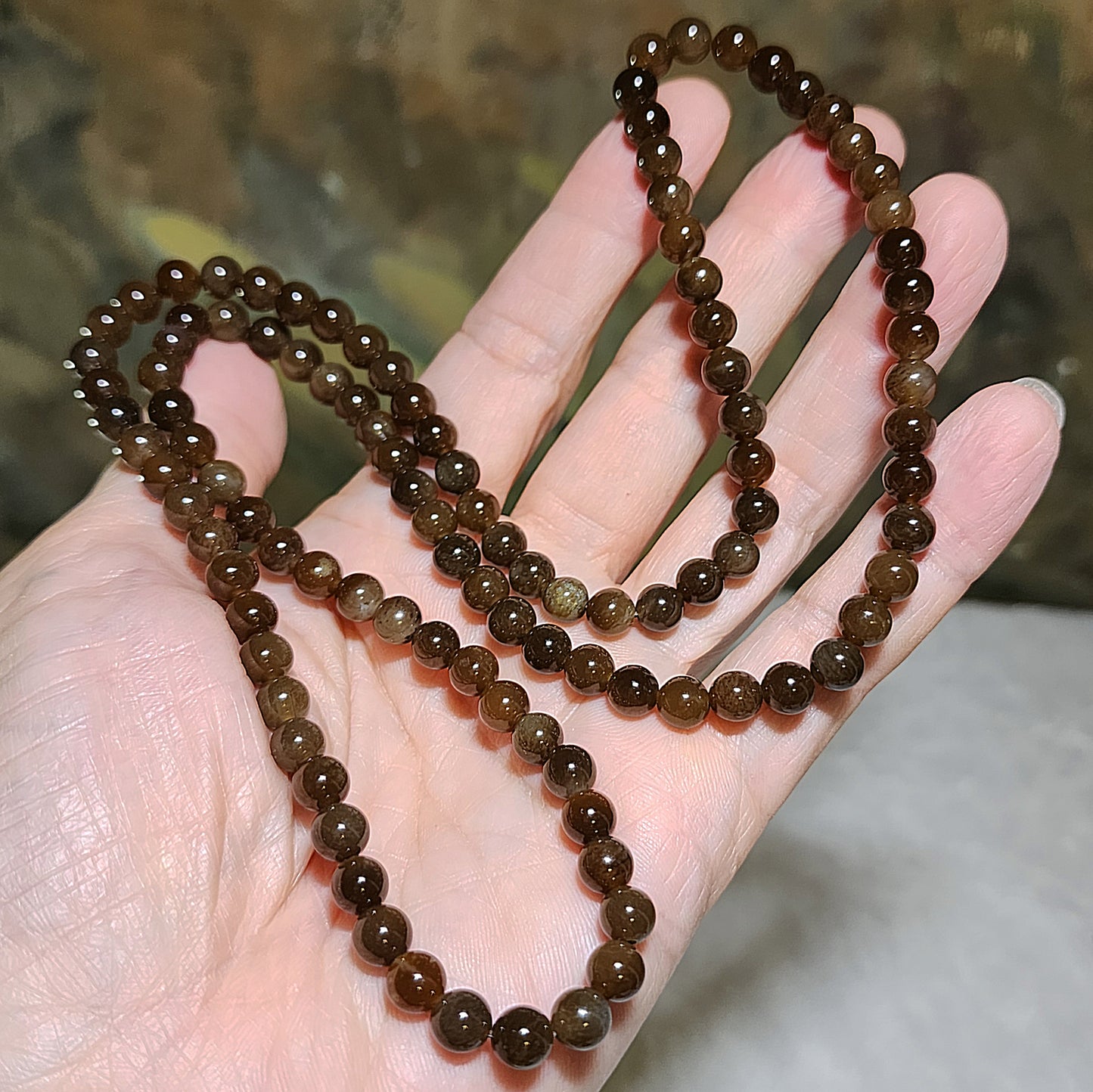 Gegegems Collection 6.3mm Premium Nephrite deep caramel brown 108 necklace multi loops bracelet 精品和田玉且末老褐糖108项链绕手三、四圈手链