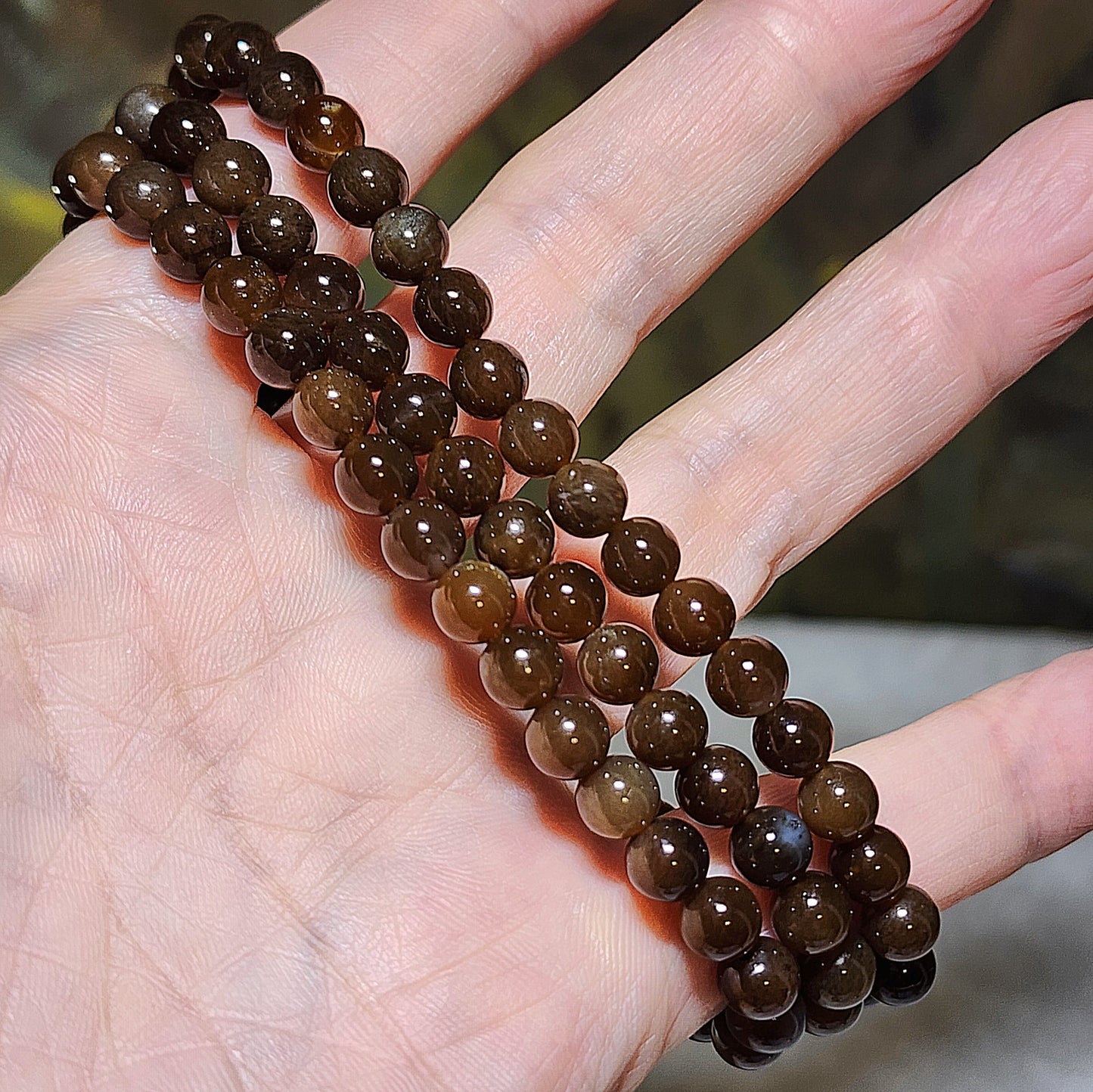 Gegegems Collection 6.3mm Premium Nephrite deep caramel brown 108 necklace multi loops bracelet 精品和田玉且末老褐糖108项链绕手三、四圈手链