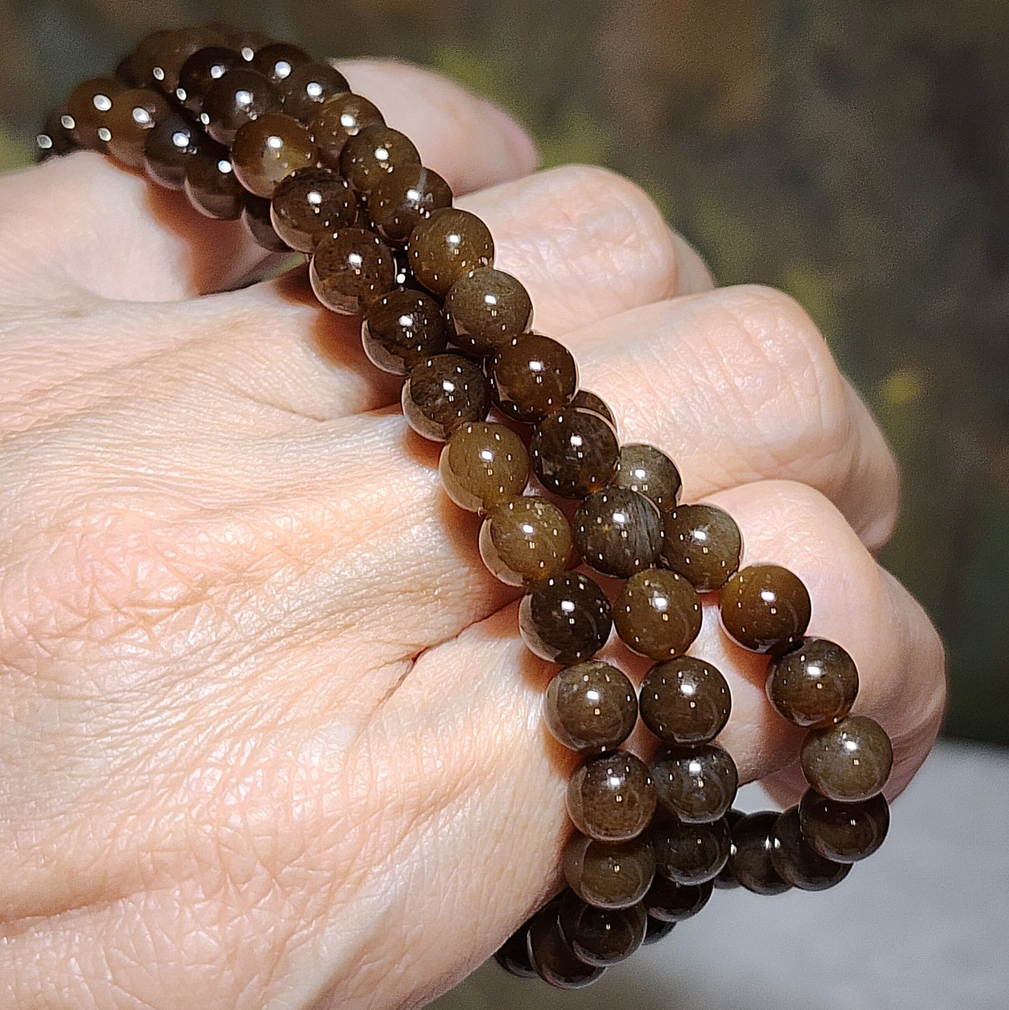 Gegegems Collection 6.3mm Premium Nephrite deep caramel brown 108 necklace multi loops bracelet 精品和田玉且末老褐糖108项链绕手三、四圈手链