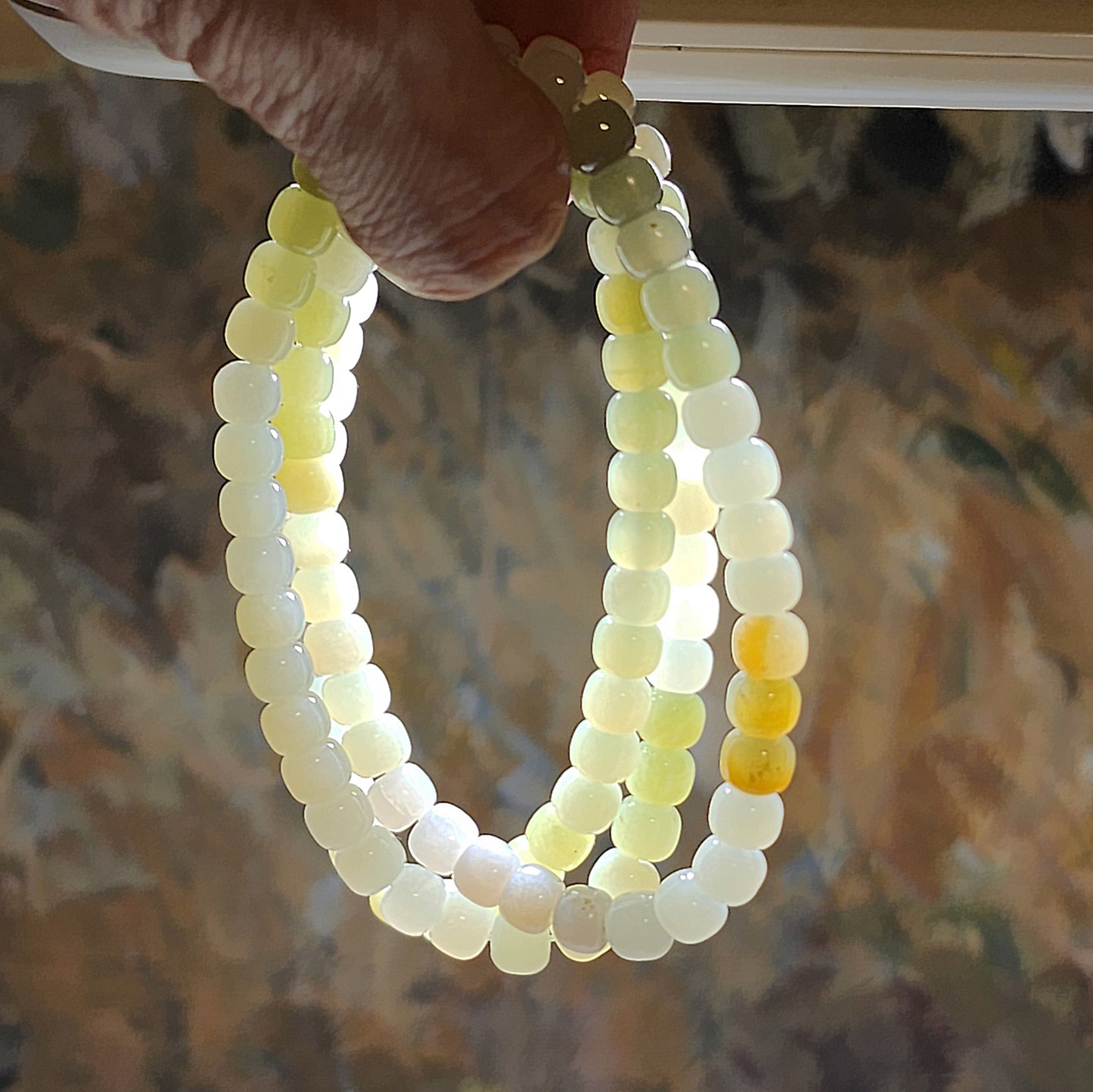 Gegegems Collection 7mm Premium Nephrite multicolor traditional old style beads 108 Jade necklace multi loops bracelet (with certificate) 精品和田玉多色(暖白湖水绿淡烟紫浅糖)多宝老型珠108项链绕手多圈手链(带证书)