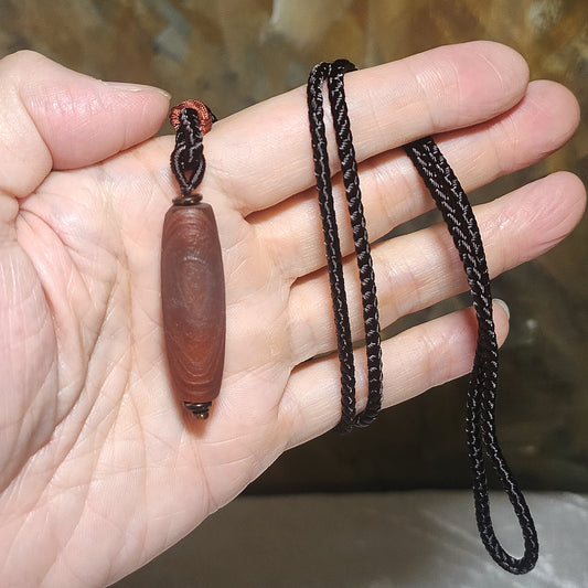 39.3mm Premium Tibetan Sardonyx natural pattern 3 Eyes Dzi pendant 精品藏传缠丝玛瑙天眼三眼天珠