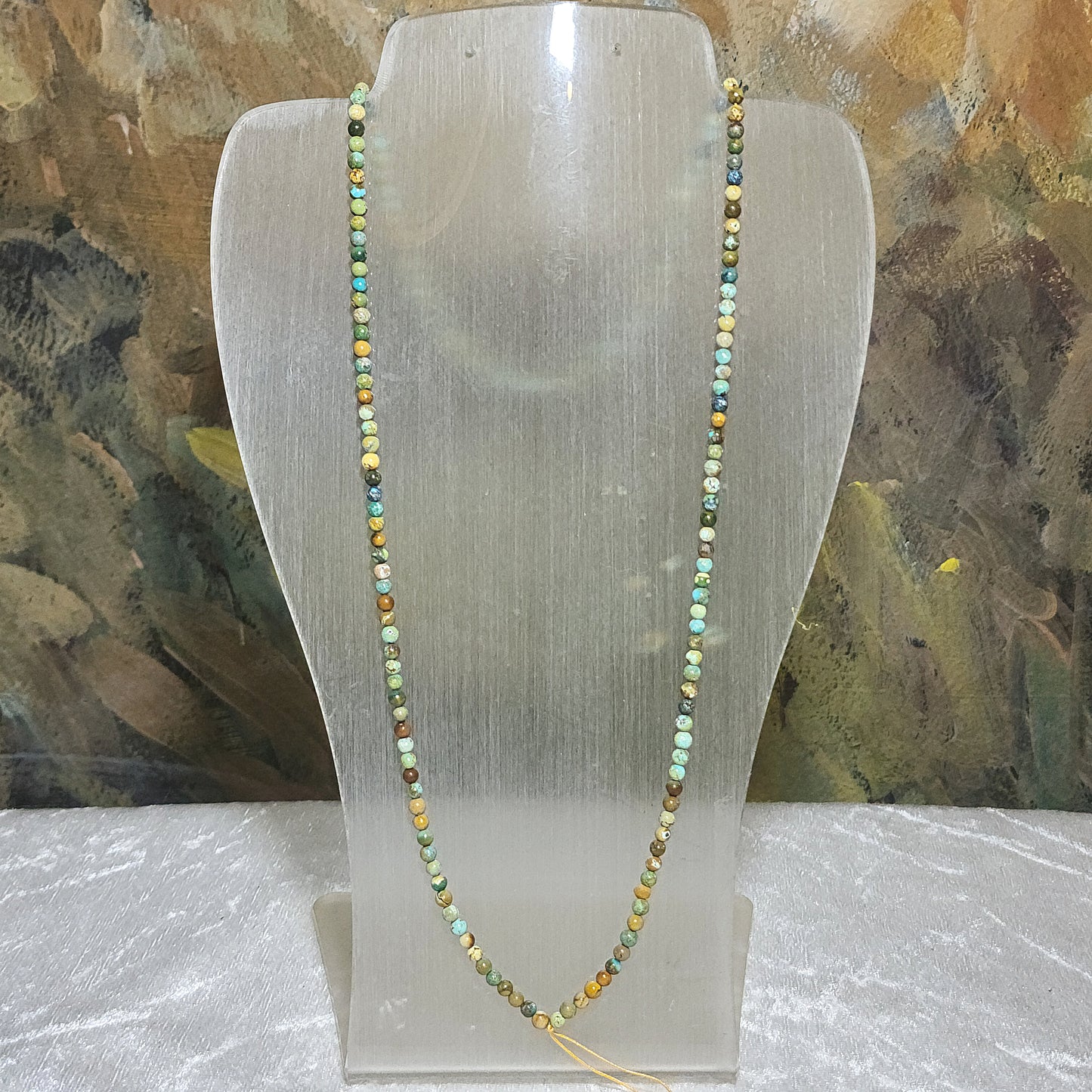 Gegegems Collection 3.5mm+ Premium natural untreated Hubei Turquoise Tangsancai necklace/necklace cord 精品天然原矿湖北松石唐三彩项链挂绳