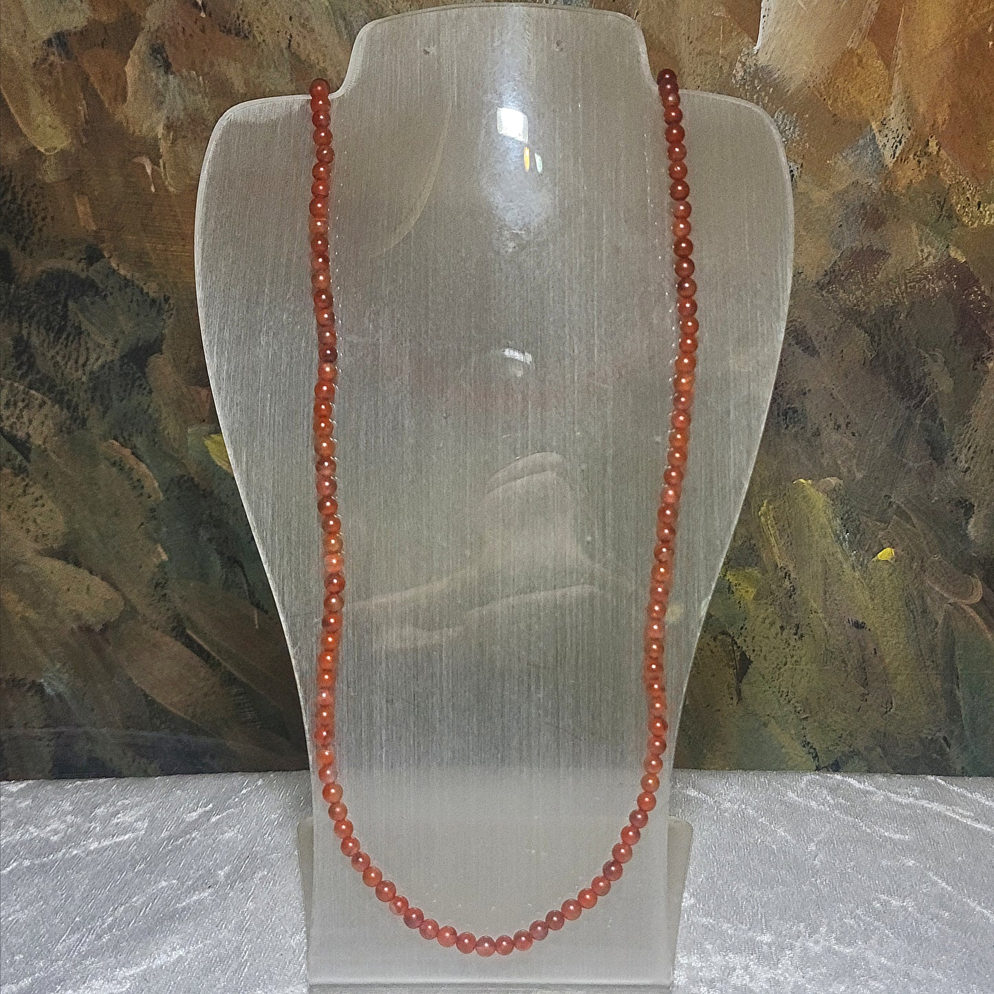 [Sold] 4.7mm Baoshan Nan Hong Yangliu icy red necklace multi loops bracelet 保山南红杨柳乡冰红多圈手链项链