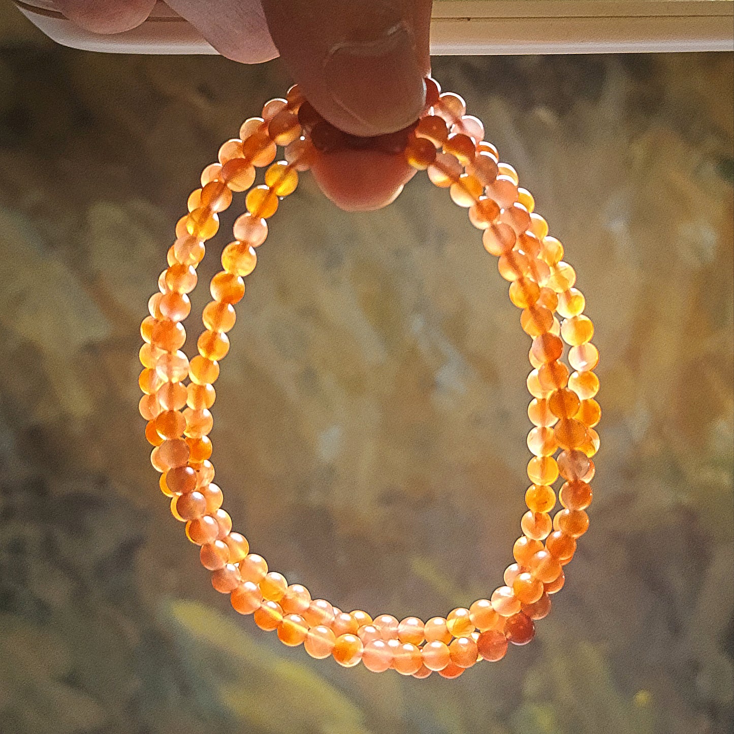 [Sold] 4.7mm Baoshan Nan Hong Yangliu icy red necklace multi loops bracelet 保山南红杨柳乡冰红多圈手链项链