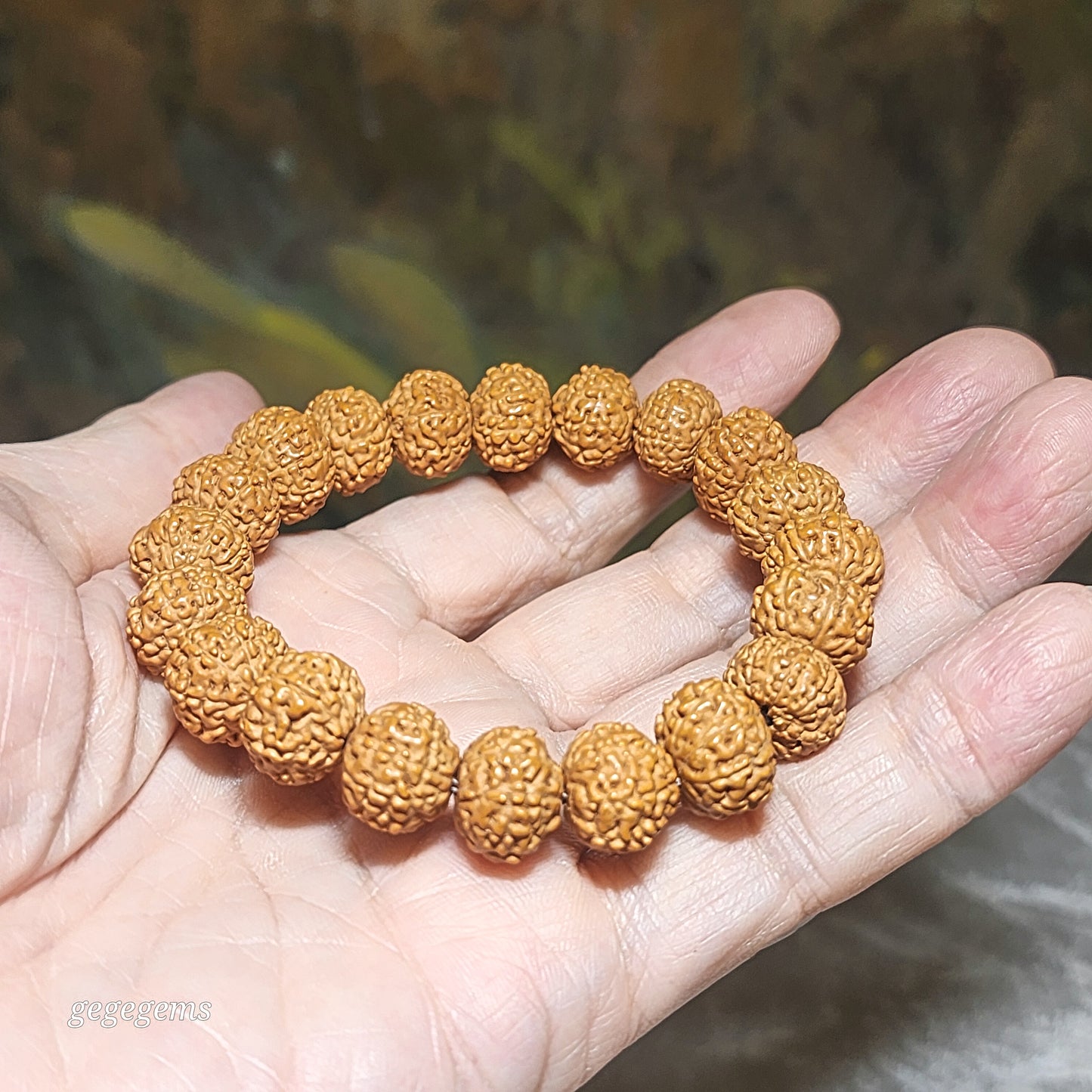 Premium 12.5mm natural "Panlong" (Coiling Dragon) 9 Mukhi (faces) small species Rudraksha bracelet 精品九瓣盘龙小金刚菩提子手链