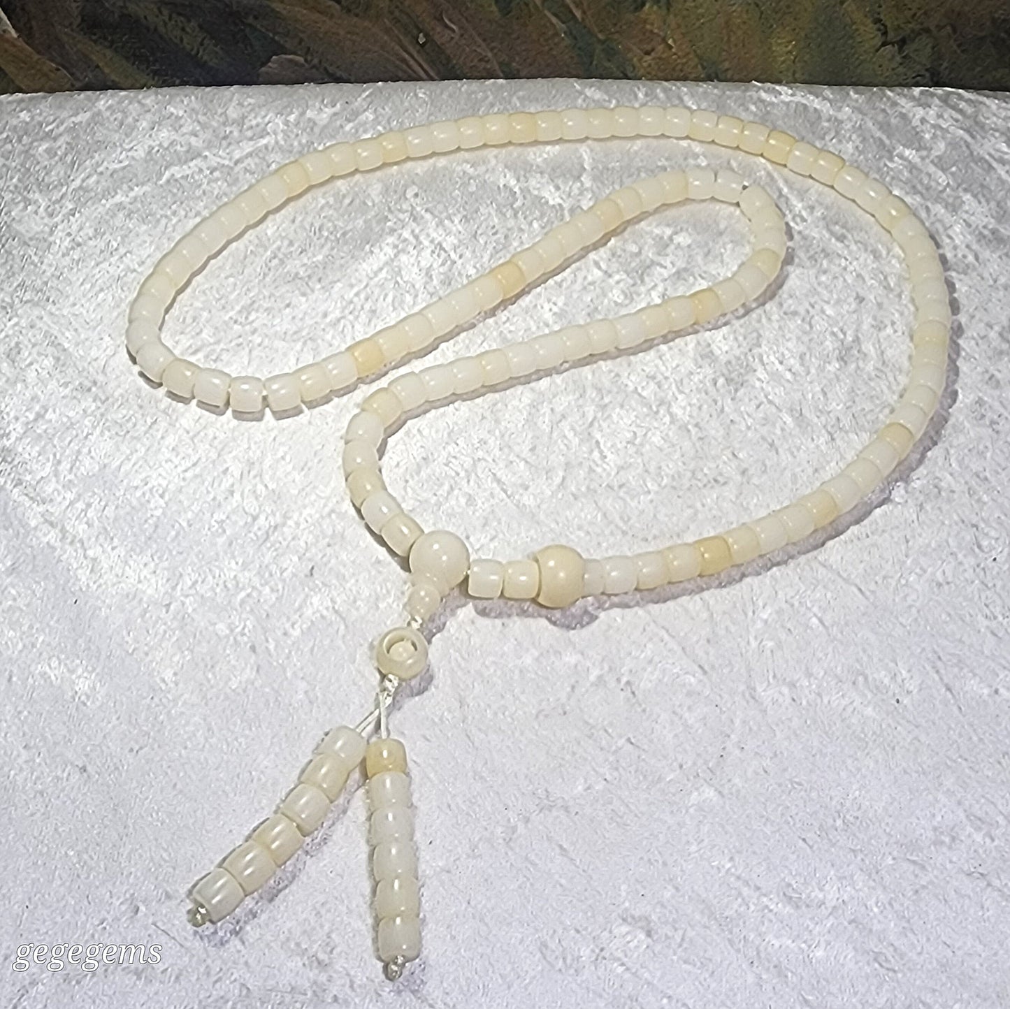 9mm Bodhi Root (seeds of Corypha umbraculifea) straight cut beads 108 mala necklace 菩提根直切珠108念珠项链