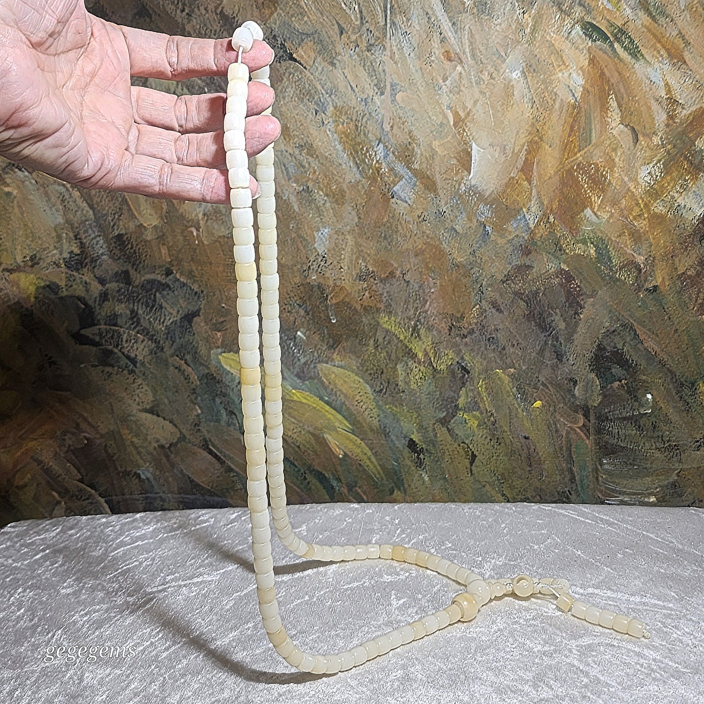 9mm Bodhi Root (seeds of Corypha umbraculifea) straight cut beads 108 mala necklace 菩提根直切珠108念珠项链