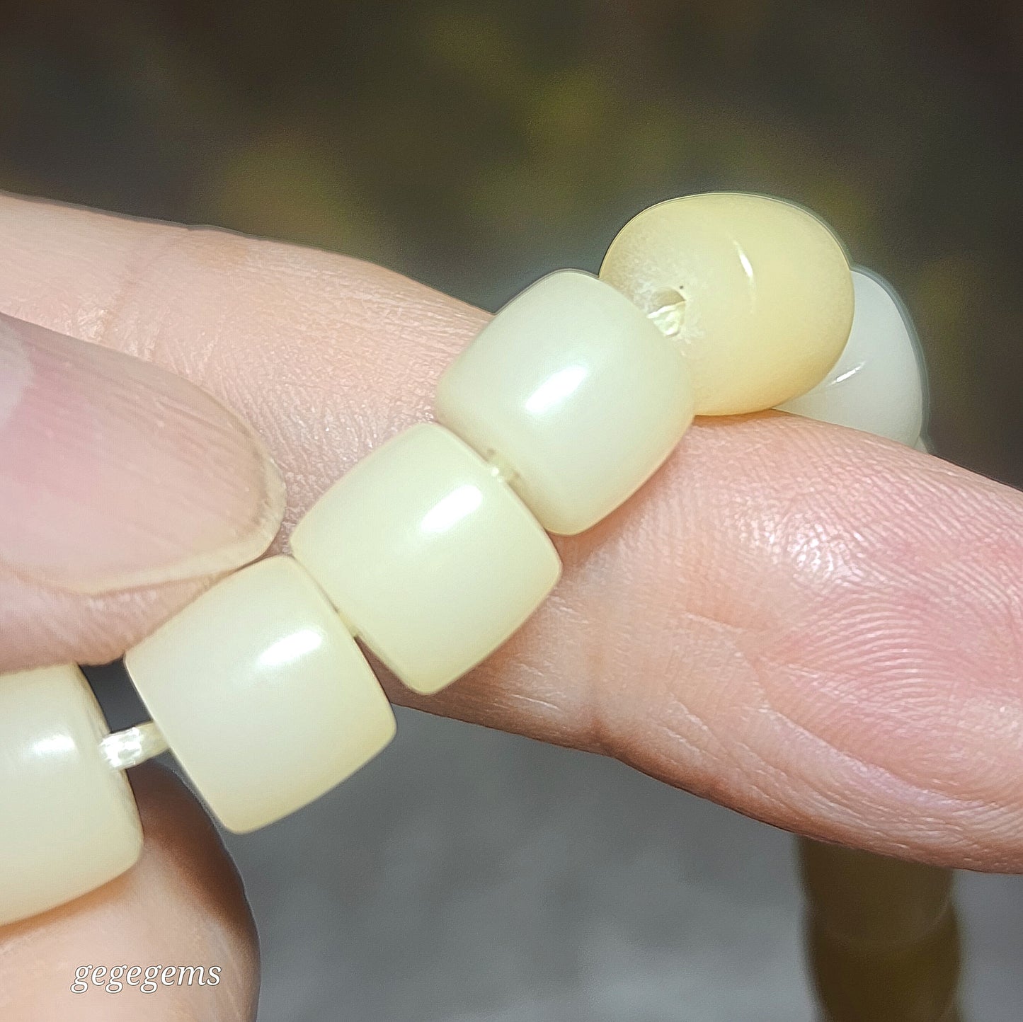 9mm Bodhi Root (seeds of Corypha umbraculifea) straight cut beads 108 mala necklace 菩提根直切珠108念珠项链