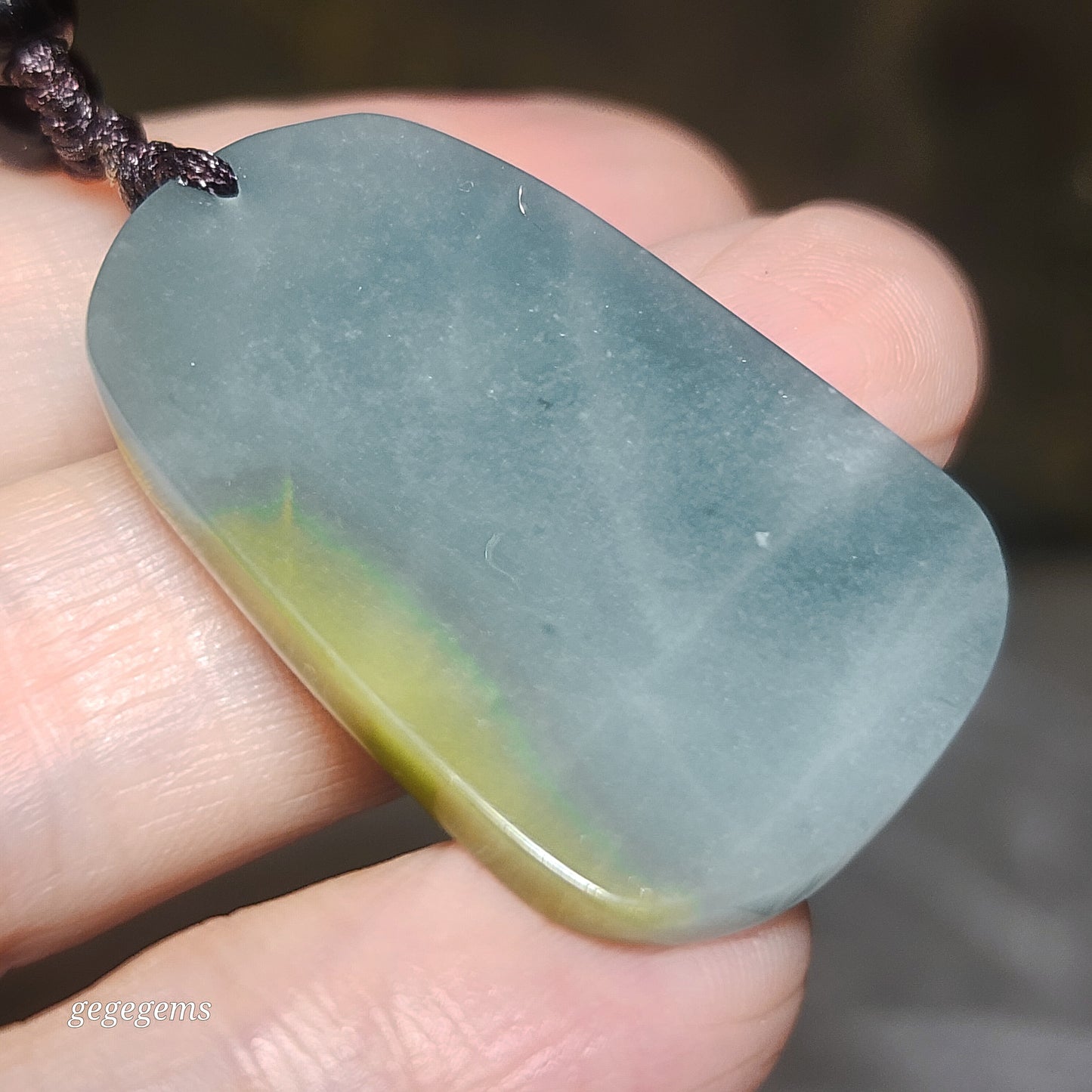 Type A Jadeite light blue green yellow (Zodiac) Snake pendant (with certificate) [Natural Crystal] 翡翠黄翡淡蓝绿(生肖)蛇吊坠(带证书)