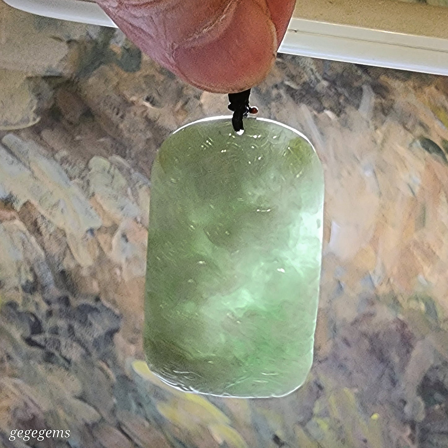 Type A Jadeite light green Nine Dragons (front 5, back 4) Jade pendant (with certificate) 翡翠淡绿九龙(前五后四)吊坠(带证书)