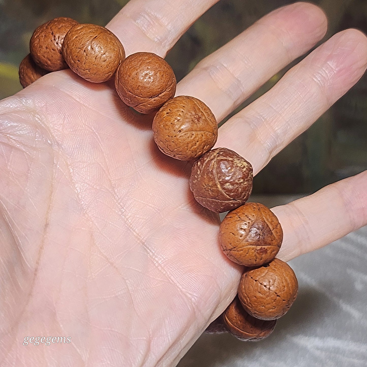 Rare 16mm+ aged natural Nepal "Dragon Eye" Bodhi (Bodhichitta Bodhi) bracelet [Natural unprocessed] 罕见老天然尼泊尔龙眼菩提手串/手持