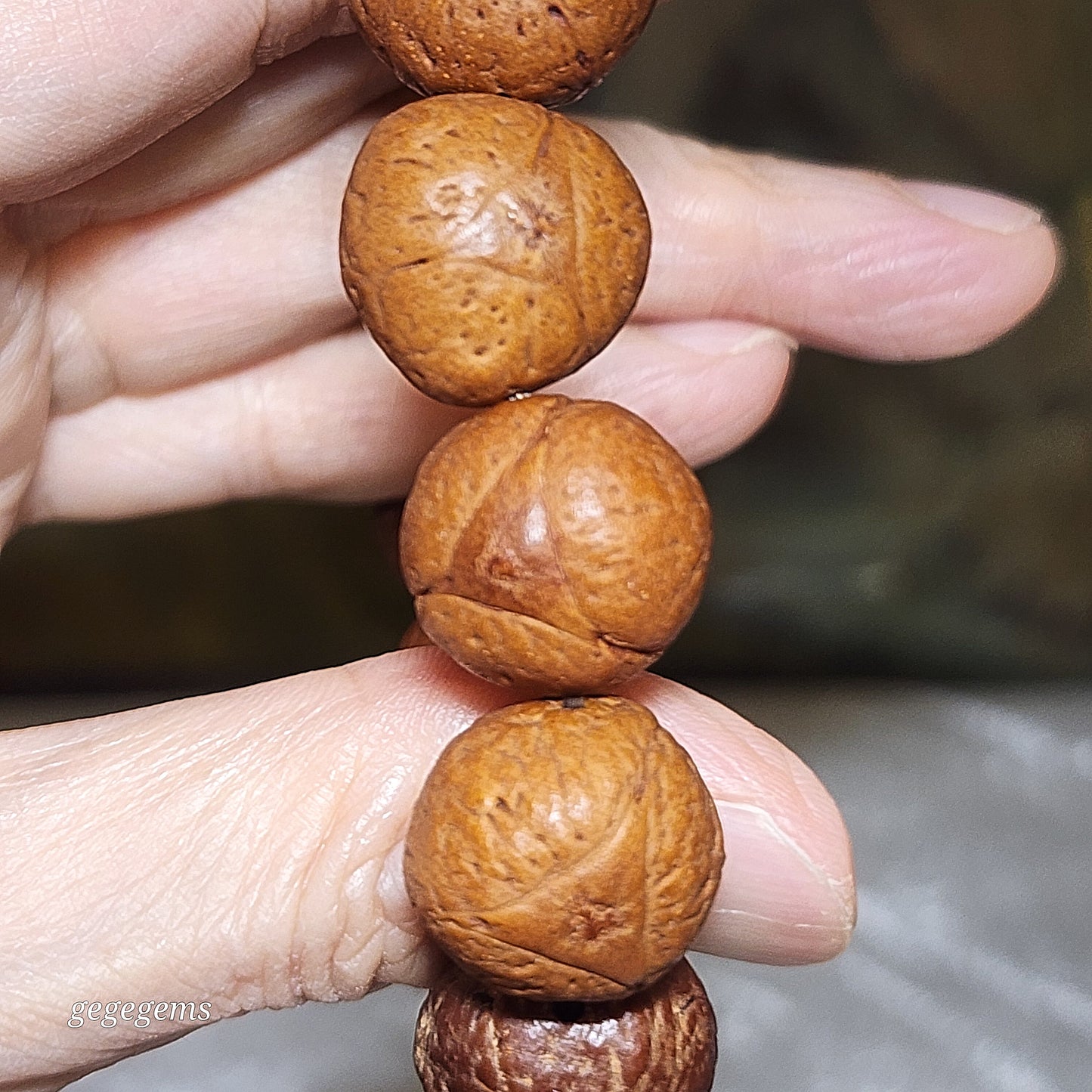 Rare 16mm+ aged natural Nepal "Dragon Eye" Bodhi (Bodhichitta Bodhi) bracelet [Natural unprocessed] 罕见老天然尼泊尔龙眼菩提手串/手持