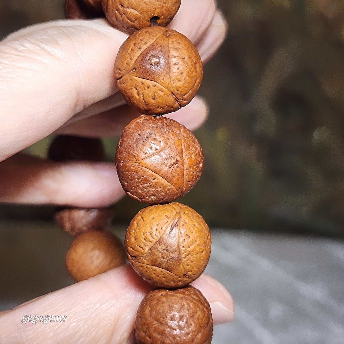 Rare 16mm+ aged natural Nepal "Dragon Eye" Bodhi (Bodhichitta Bodhi) bracelet [Natural unprocessed] 罕见老天然尼泊尔龙眼菩提手串/手持