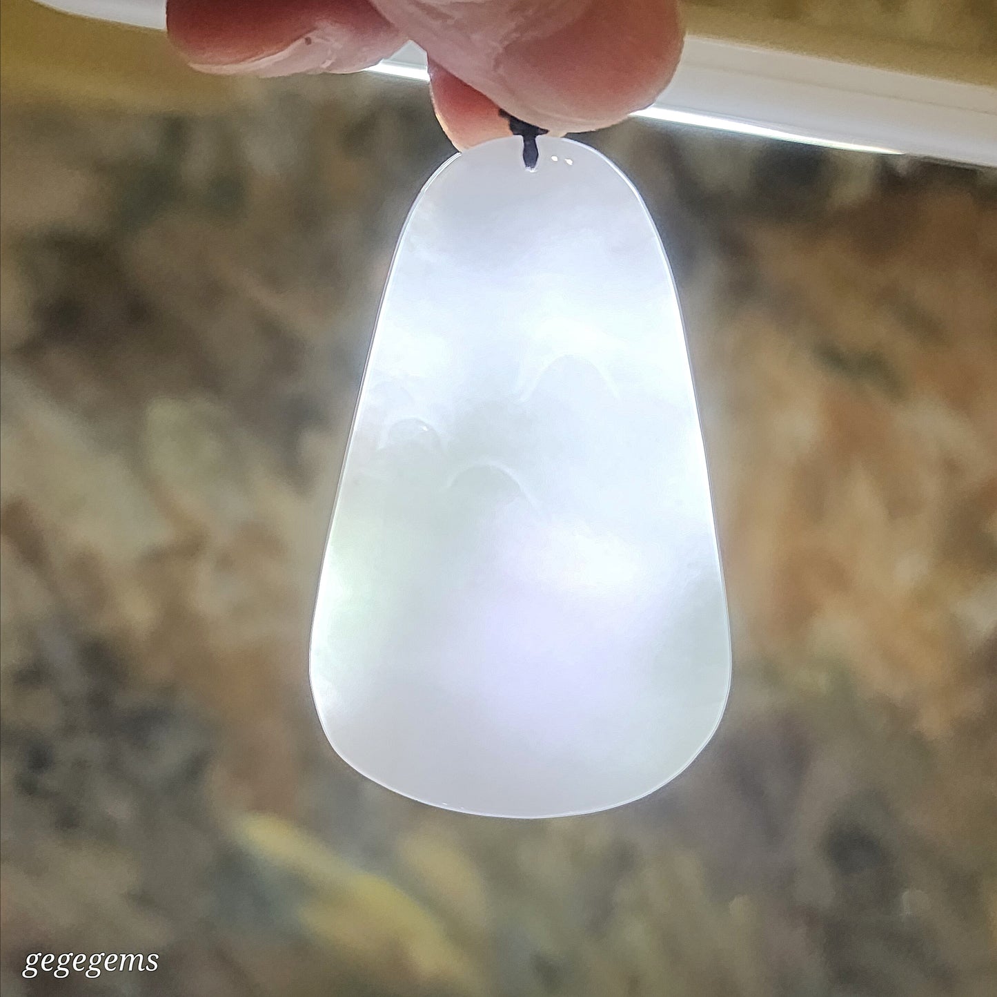 Burma Jade Type A Jadeite Buddha (Mahavairocana) Landscape pendant (with certificate) 翡翠淡紫绿调大日如来山水吊坠(带证书)