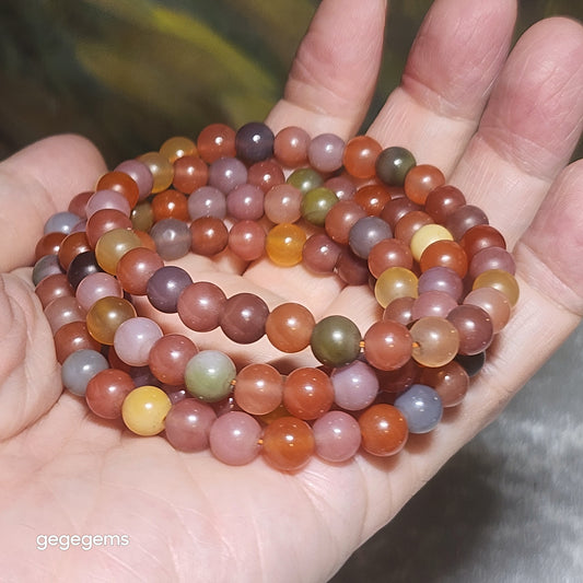 Gegegems premium 7mm+ SiChuan Yanyuan Agate108 beads mala necklace [Natural Crystal] 精品四川盐源玛瑙108念珠项链