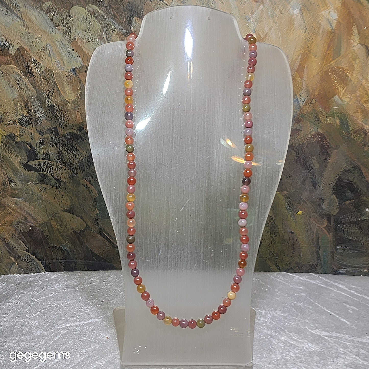 Gegegems premium 7mm+ SiChuan Yanyuan Agate108 beads mala necklace [Natural Crystal] 精品四川盐源玛瑙108念珠项链