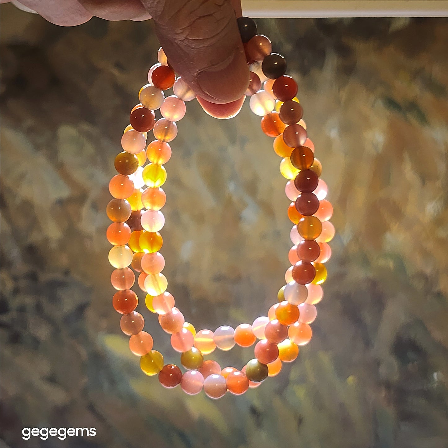 Gegegems premium 7mm+ SiChuan Yanyuan Agate108 beads mala necklace [Natural Crystal] 精品四川盐源玛瑙108念珠项链