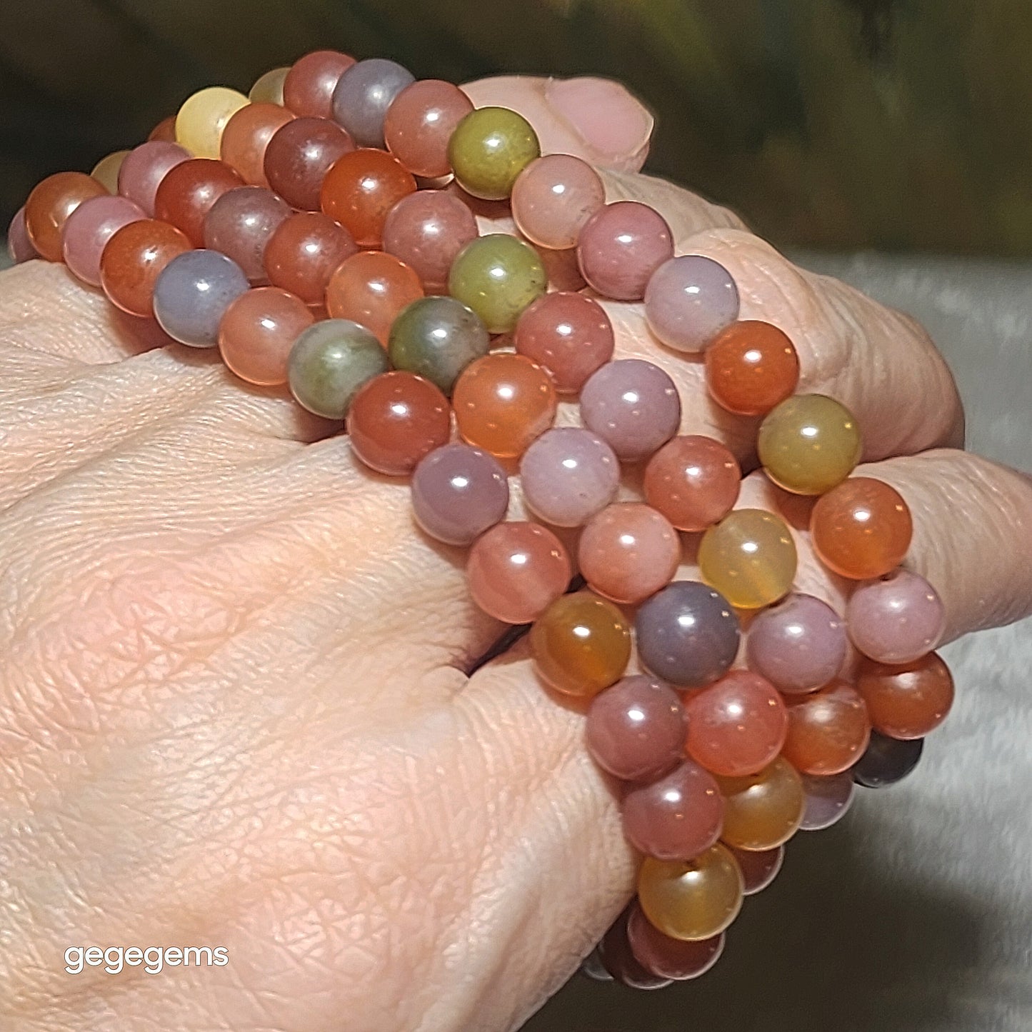 Gegegems premium 7mm+ SiChuan Yanyuan Agate108 beads mala necklace [Natural Crystal] 精品四川盐源玛瑙108念珠项链