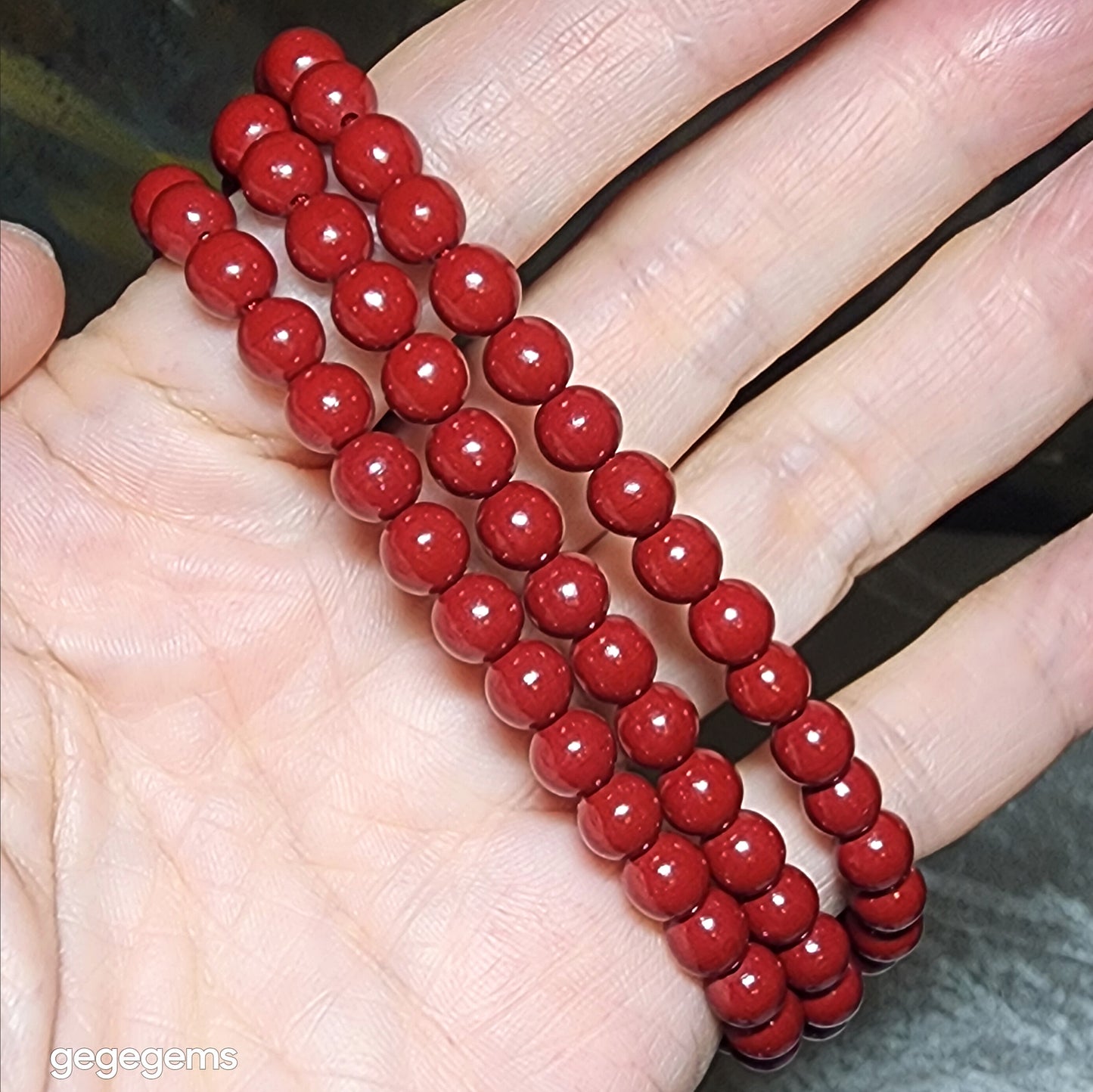 Premium Cinnabar beads 6.2mm 108 & 7.5mm carved Copper Coins and Red Agate Hulu centrepiece necklace 优质原矿朱砂108念珠项链配朱砂雕刻铜钱红玛瑙三通