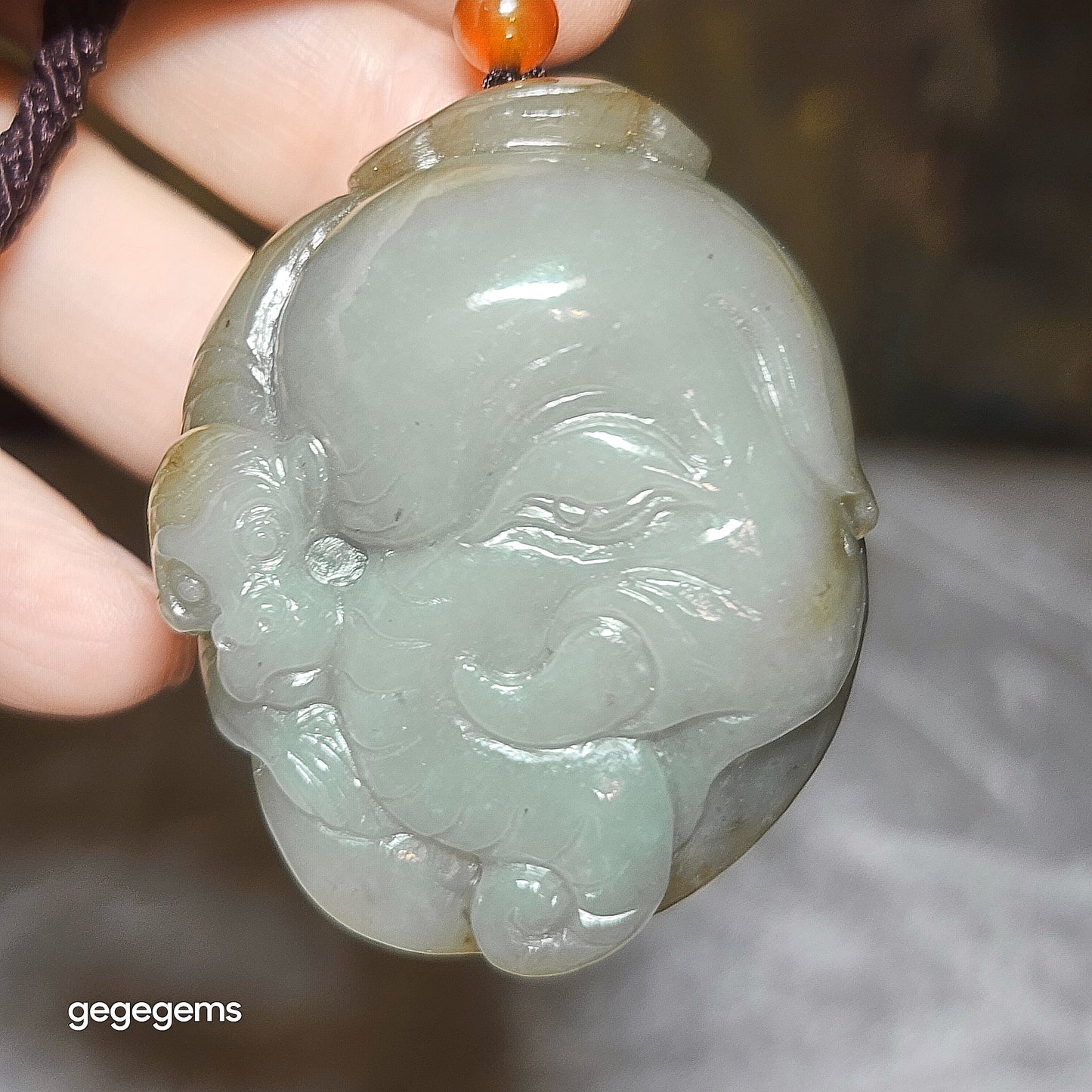 Premium Nephrite caramel brown light green good greasiness Elephant Monkey Bat Jade pendant (with certificate) 优质和田玉且末糖青白油润大象猴子蝙蝠吊坠(带证书)