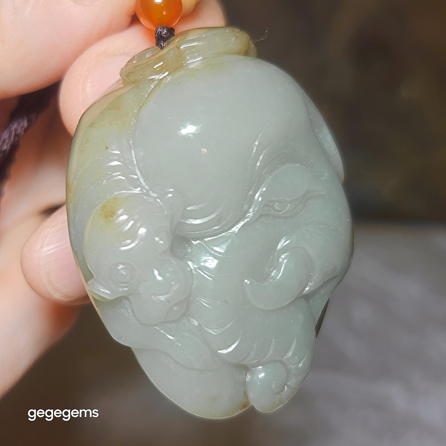 Premium Nephrite caramel brown light green good greasiness Elephant Monkey Bat Jade pendant (with certificate) 优质和田玉且末糖青白油润大象猴子蝙蝠吊坠(带证书)