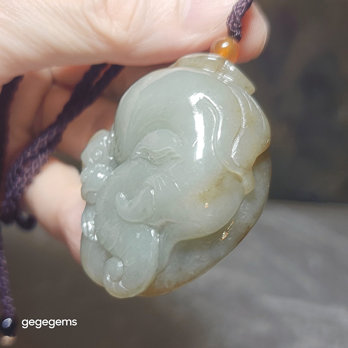 Premium Nephrite caramel brown light green good greasiness Elephant Monkey Bat Jade pendant (with certificate) 优质和田玉且末糖青白油润大象猴子蝙蝠吊坠(带证书)