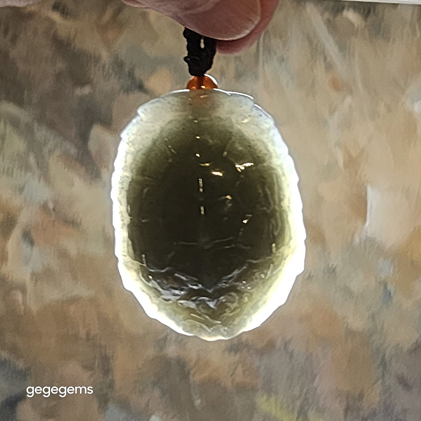 Premium Nephrite Qinghua (black & white) light yellow green hue 3 dimensional The Richest Fu Jia Tian Xia pendant (with certificate) 精品和田玉且末青花(黑白)微黄绿立体富甲天下吊坠(带证书)