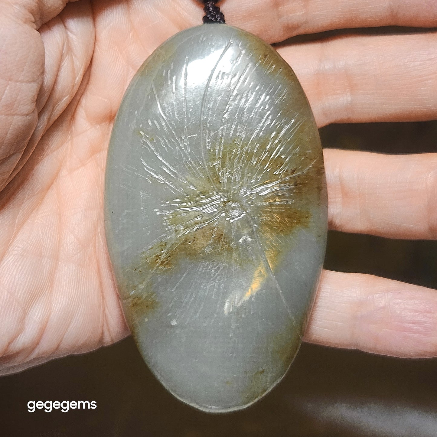 Premium Nephrite caramel brown blue green good greasiness Laughing Buddha & Lucky Boy handheld (with certificate) 优质且末糖蓝调油润和田玉佛童子荷叶把件(带证书)