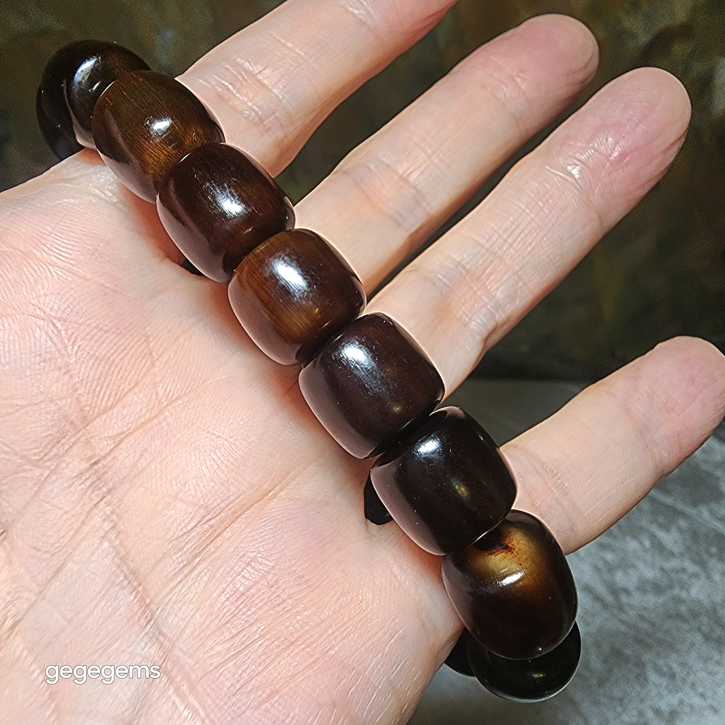 Premium 12mm Tibetan aged barrel beads bracelet 精品藏传天然老甲料桶珠富甲天下手链