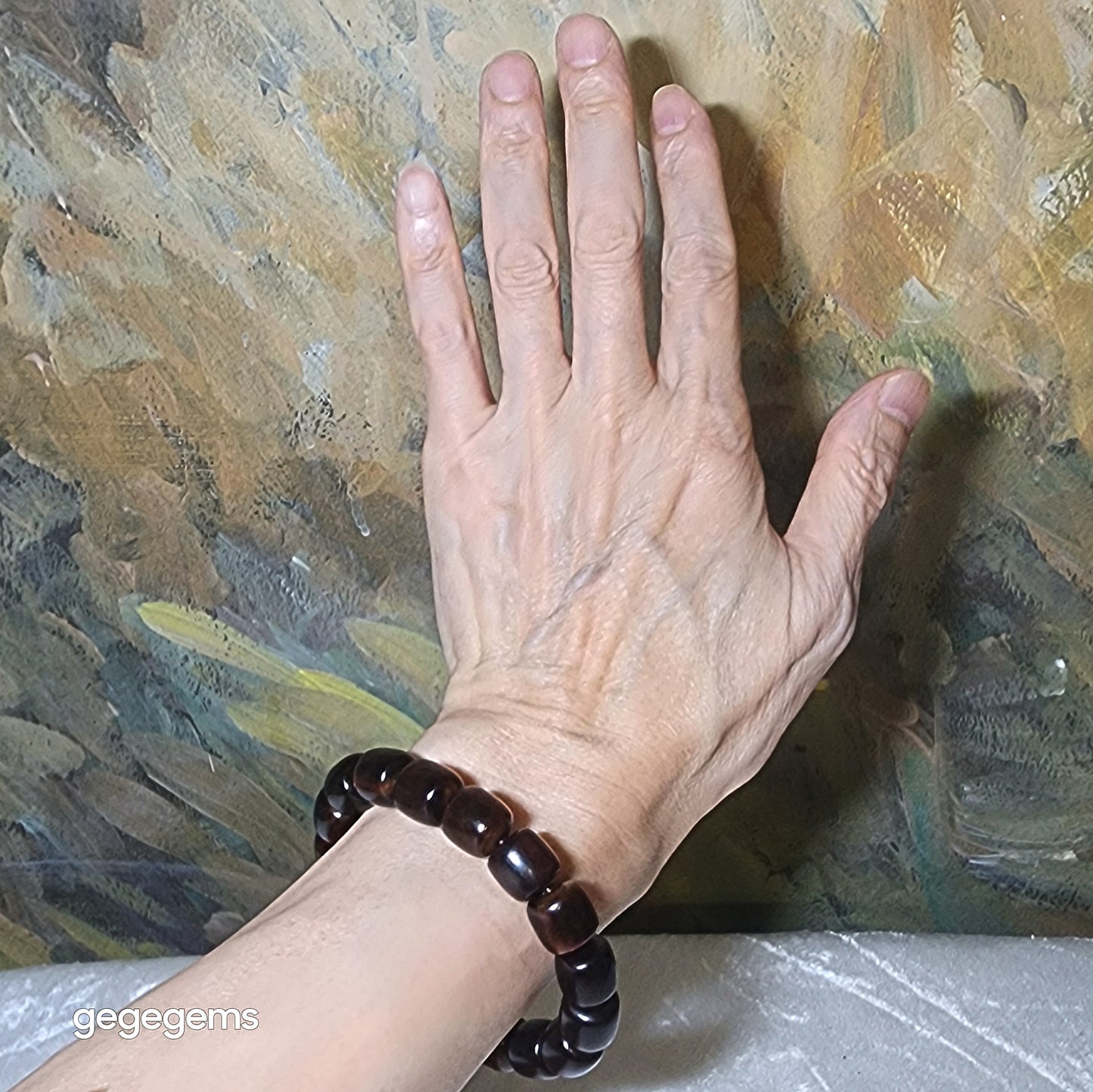 Premium 12mm Tibetan aged barrel beads bracelet 精品藏传天然老甲料桶珠富甲天下手链